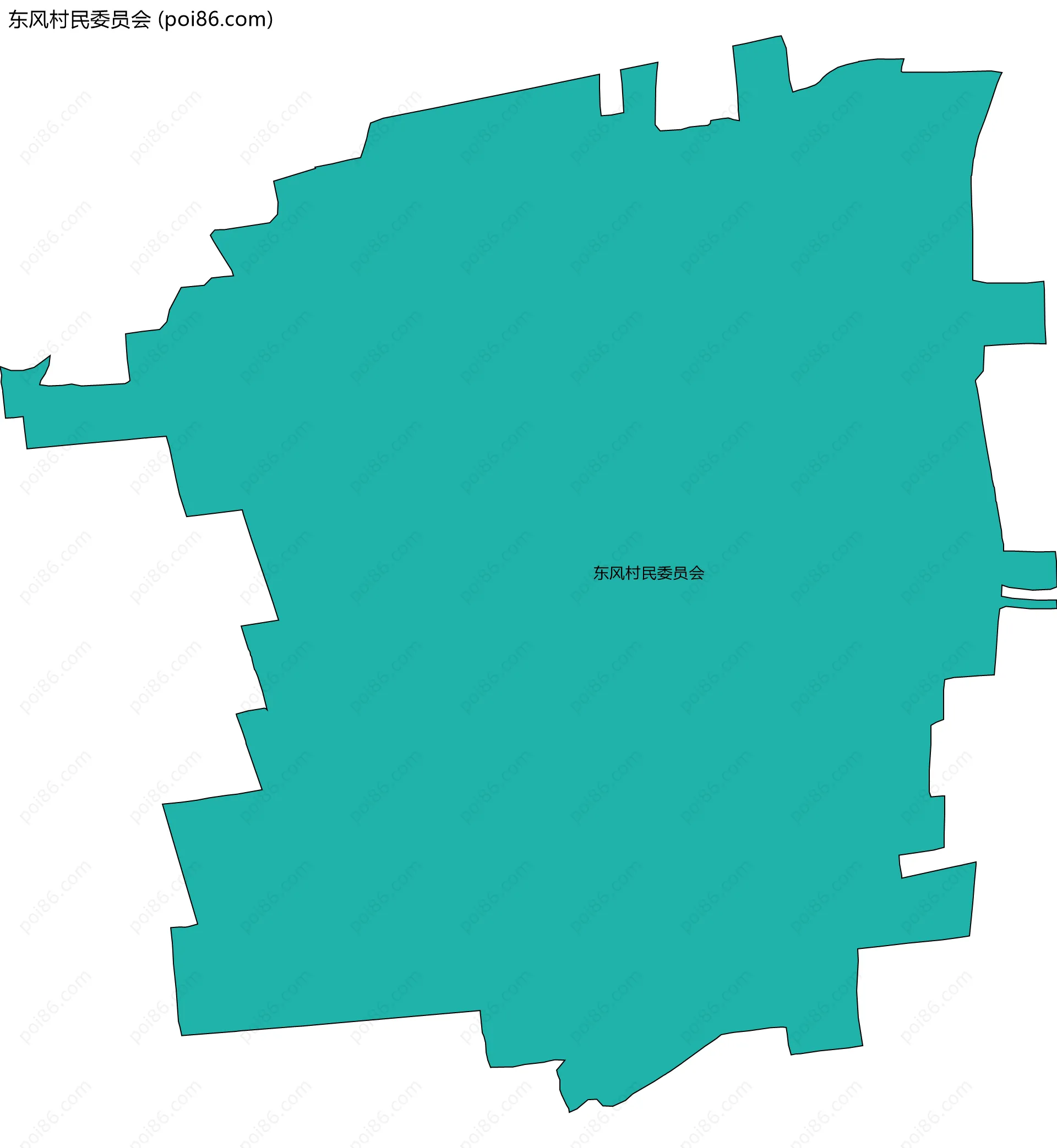 东风村民委员会边界地图