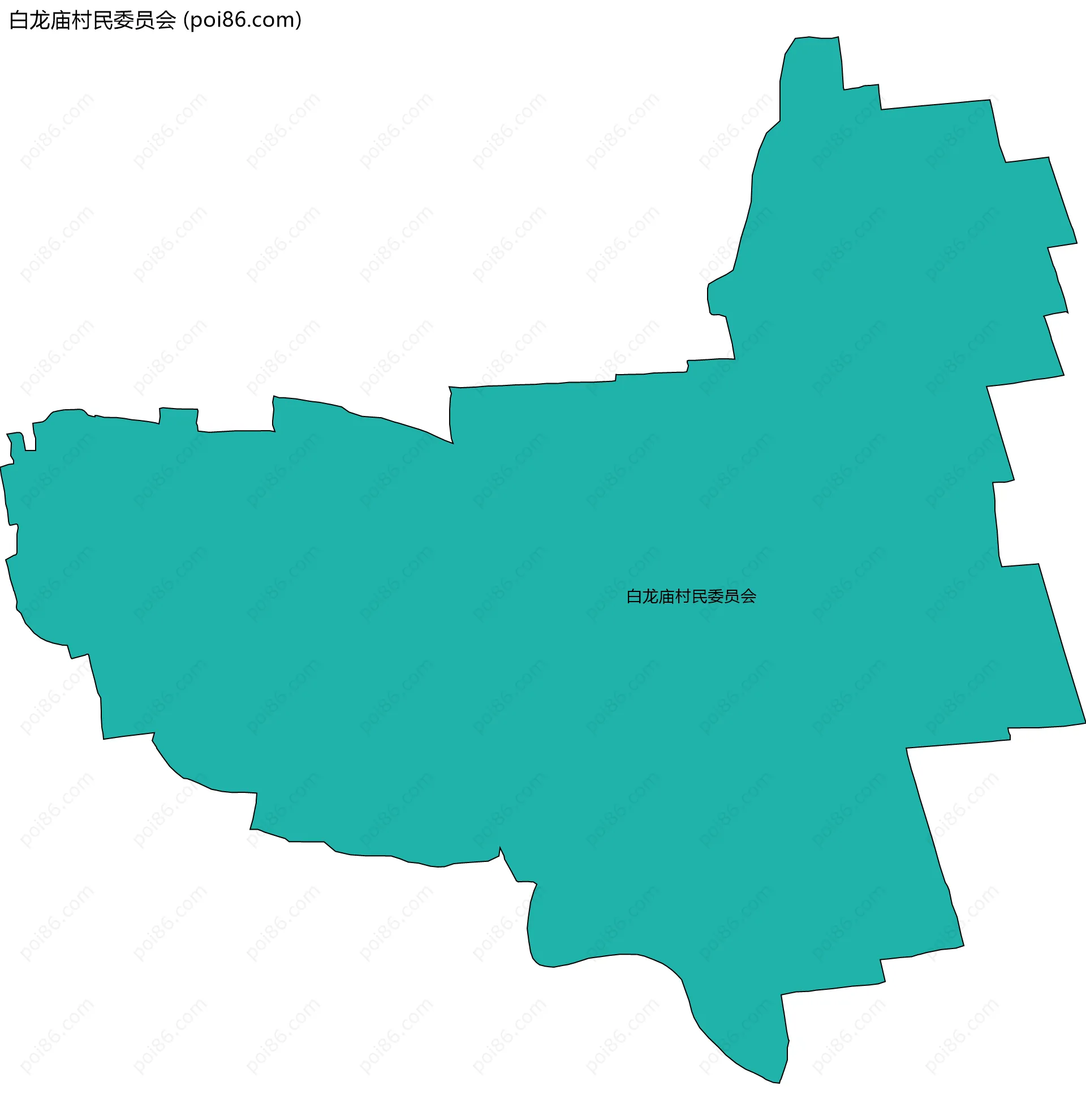 白龙庙村民委员会边界地图