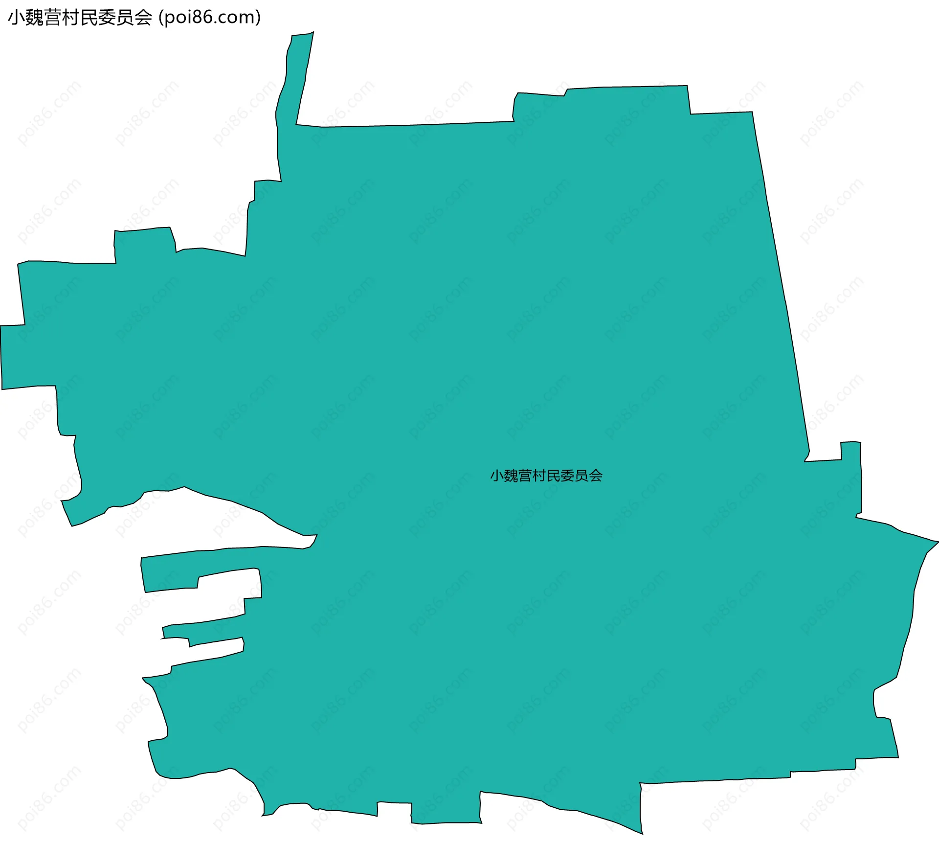 小魏营村民委员会边界地图