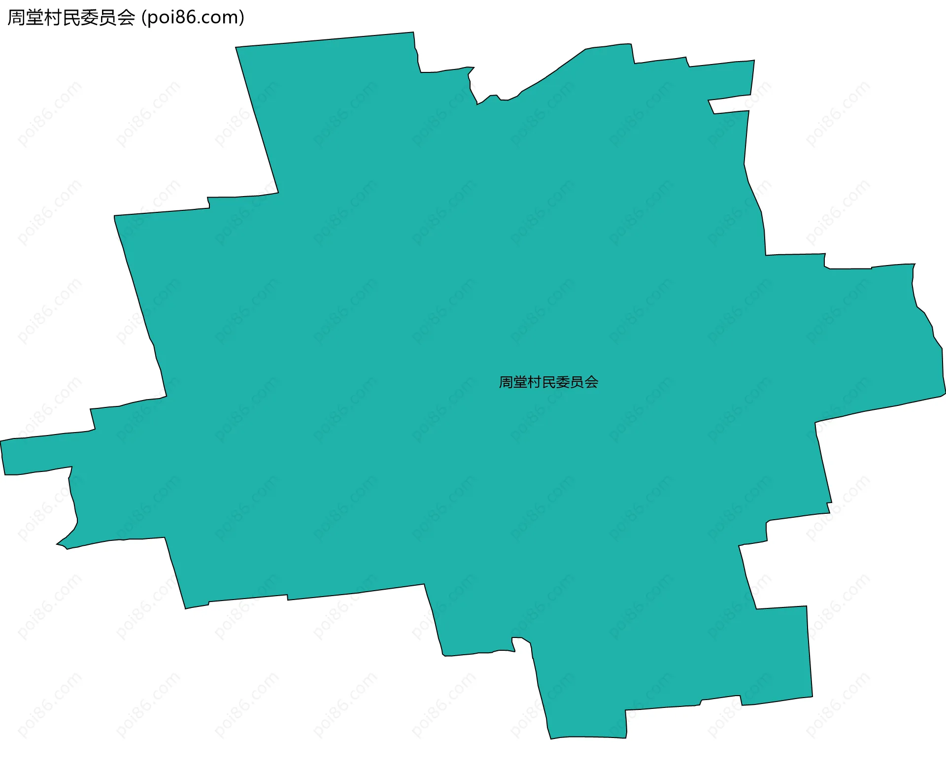 周堂村民委员会边界地图