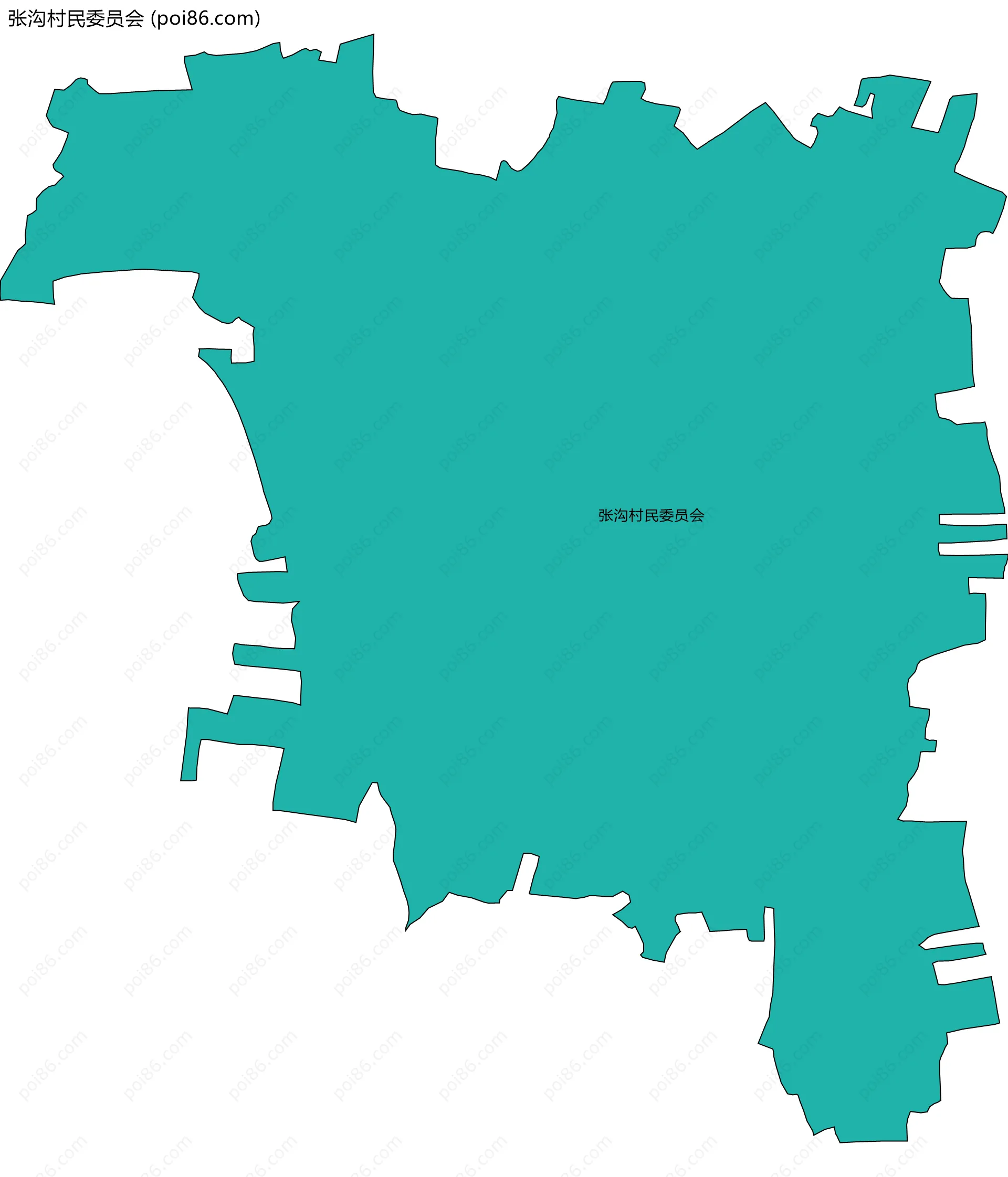 张沟村民委员会边界地图