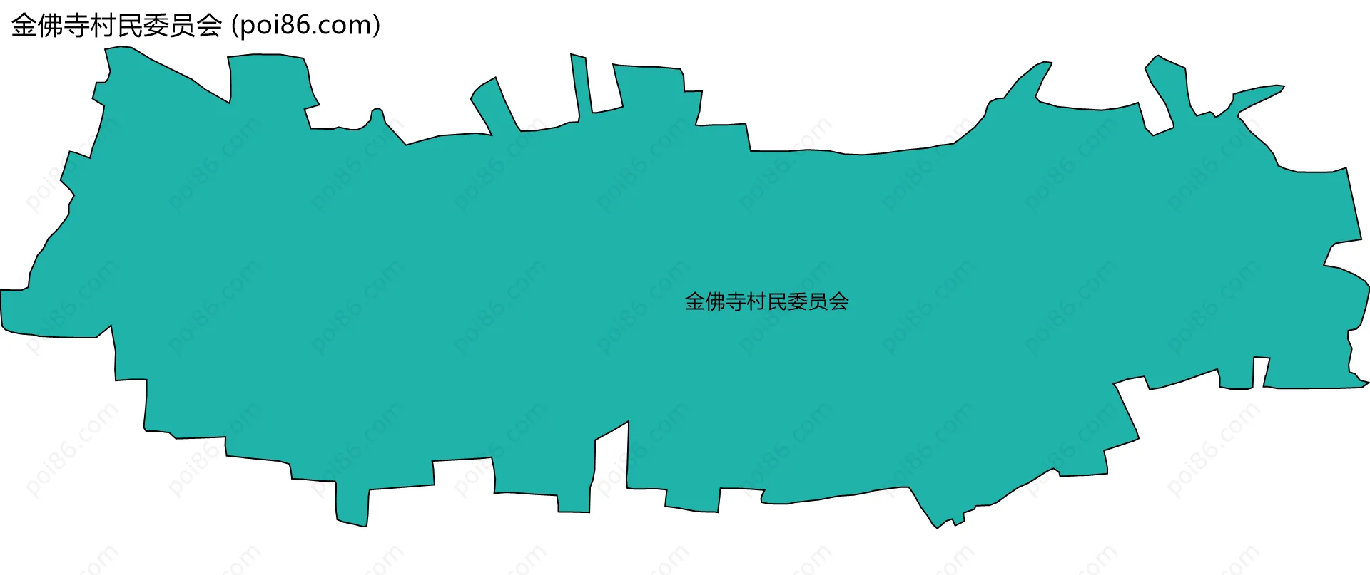 金佛寺村民委员会边界地图