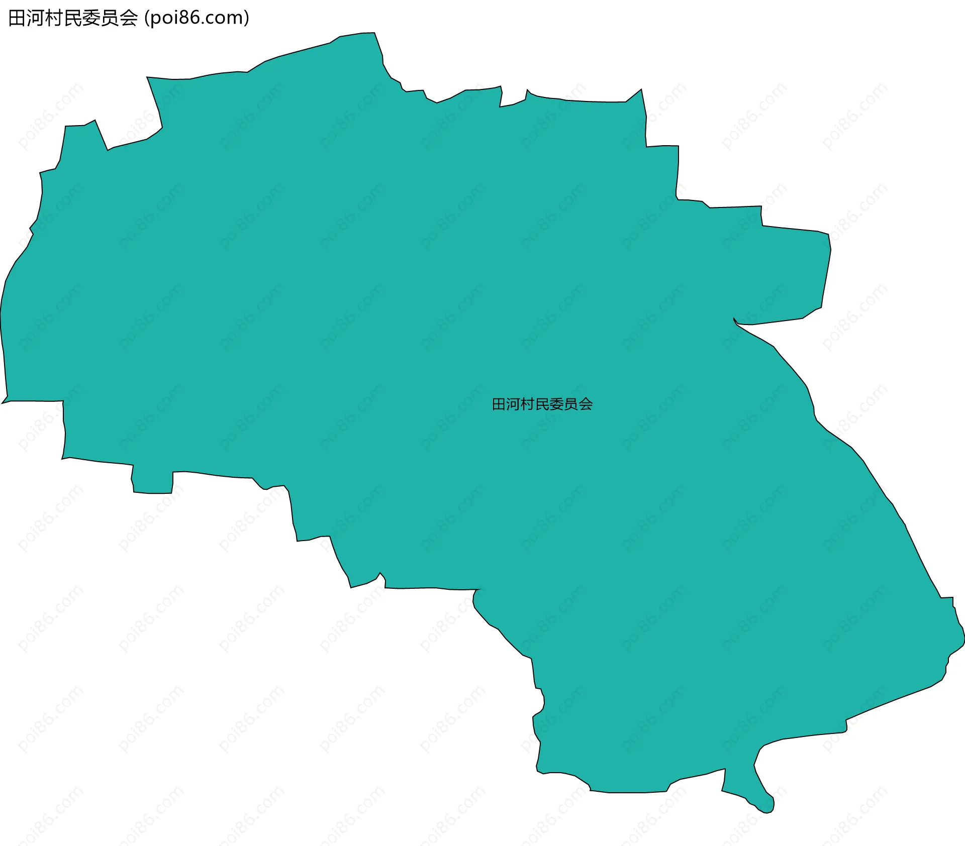 田河村民委员会边界地图