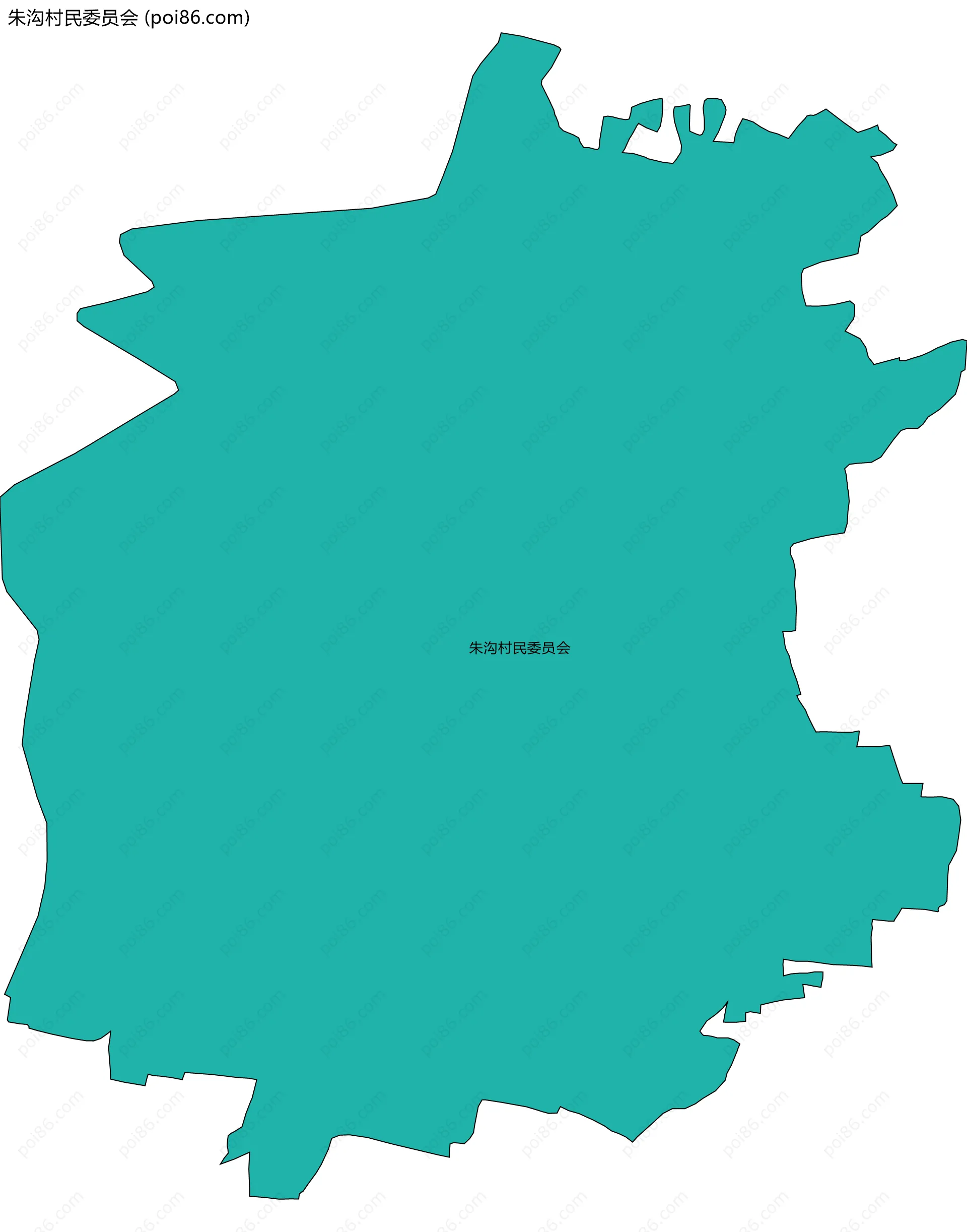 朱沟村民委员会边界地图