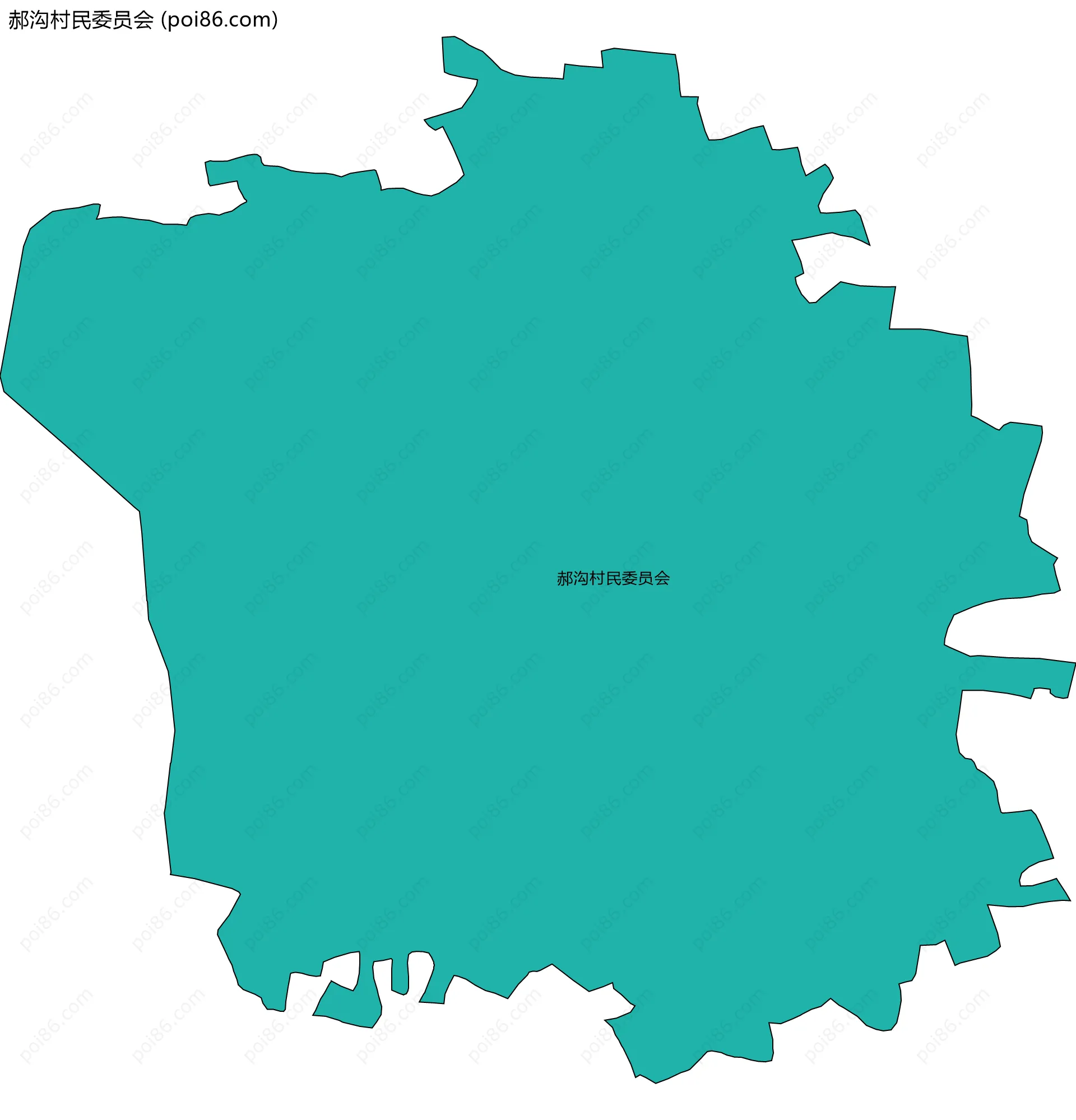 郝沟村民委员会边界地图