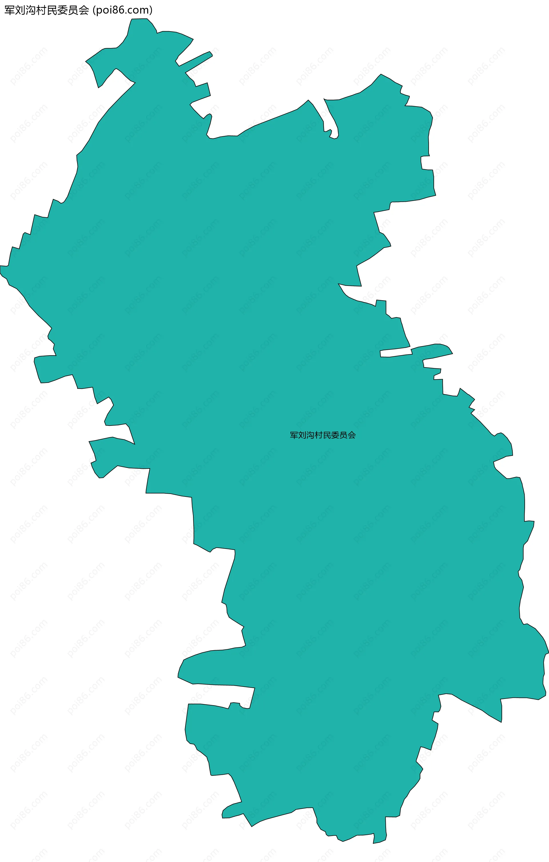 军刘沟村民委员会边界地图