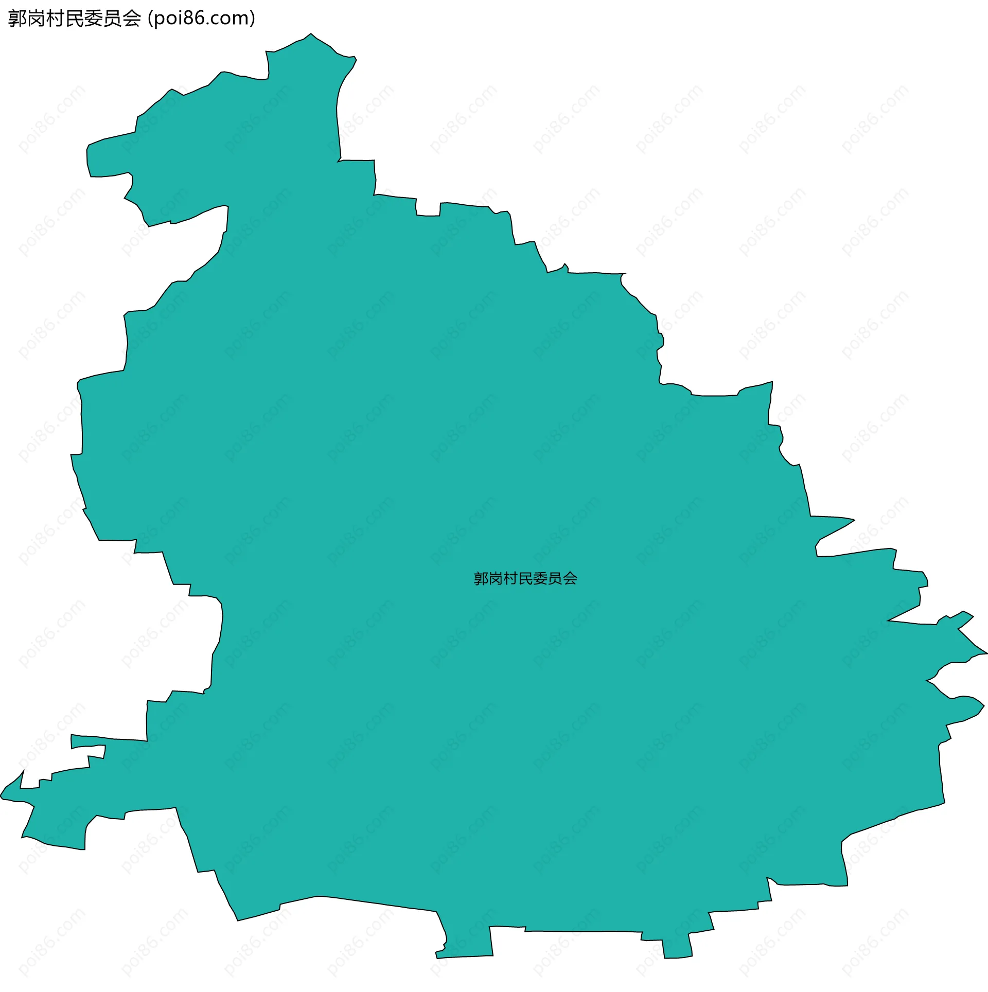 郭岗村民委员会边界地图