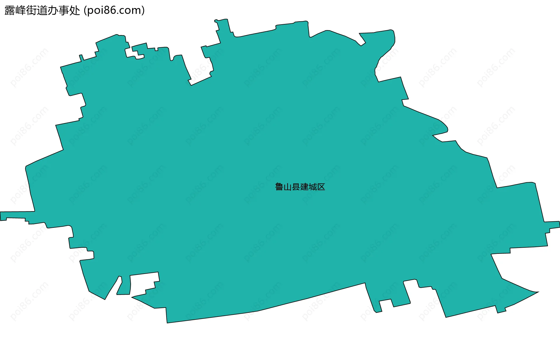 露峰街道办事处边界地图(五级行政区划)