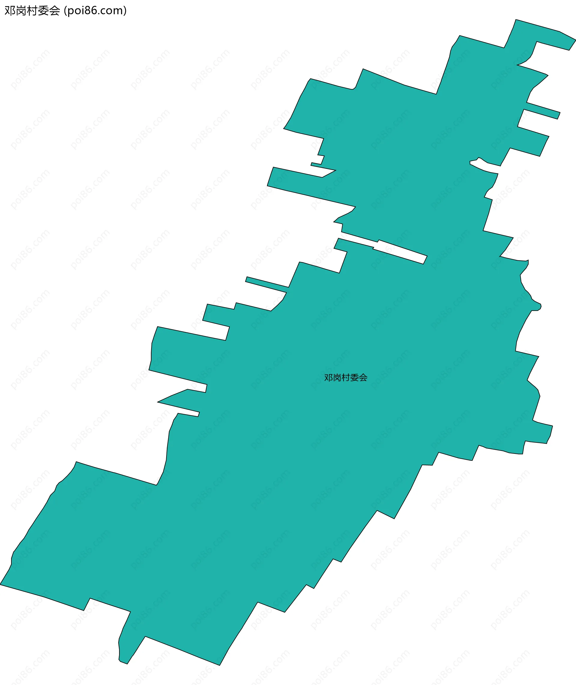 邓岗村委会边界地图