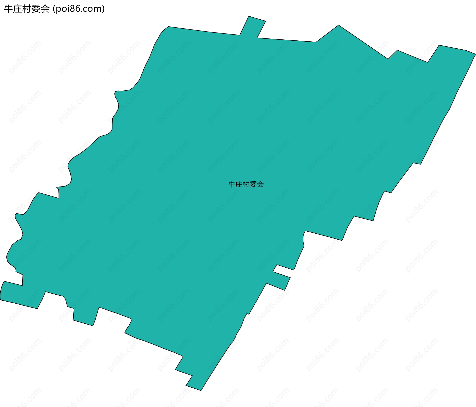 牛庄村委会边界地图