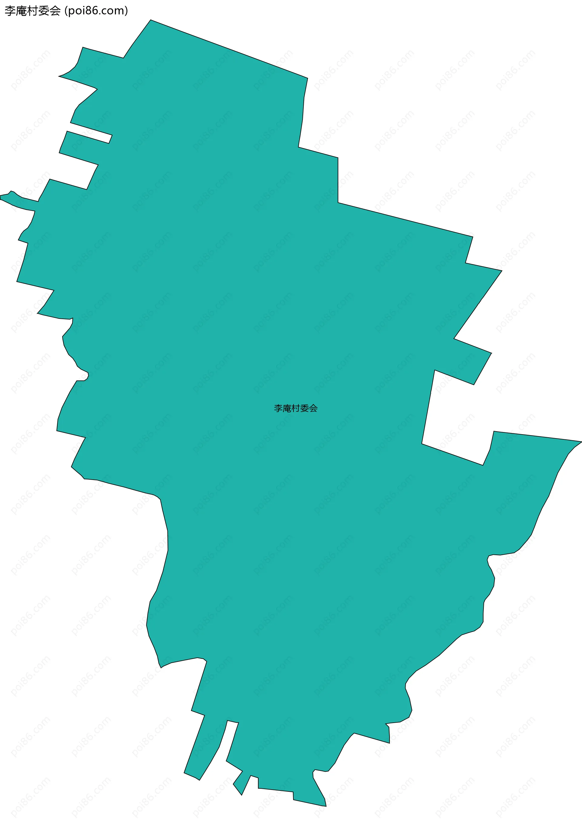 李庵村委会边界地图