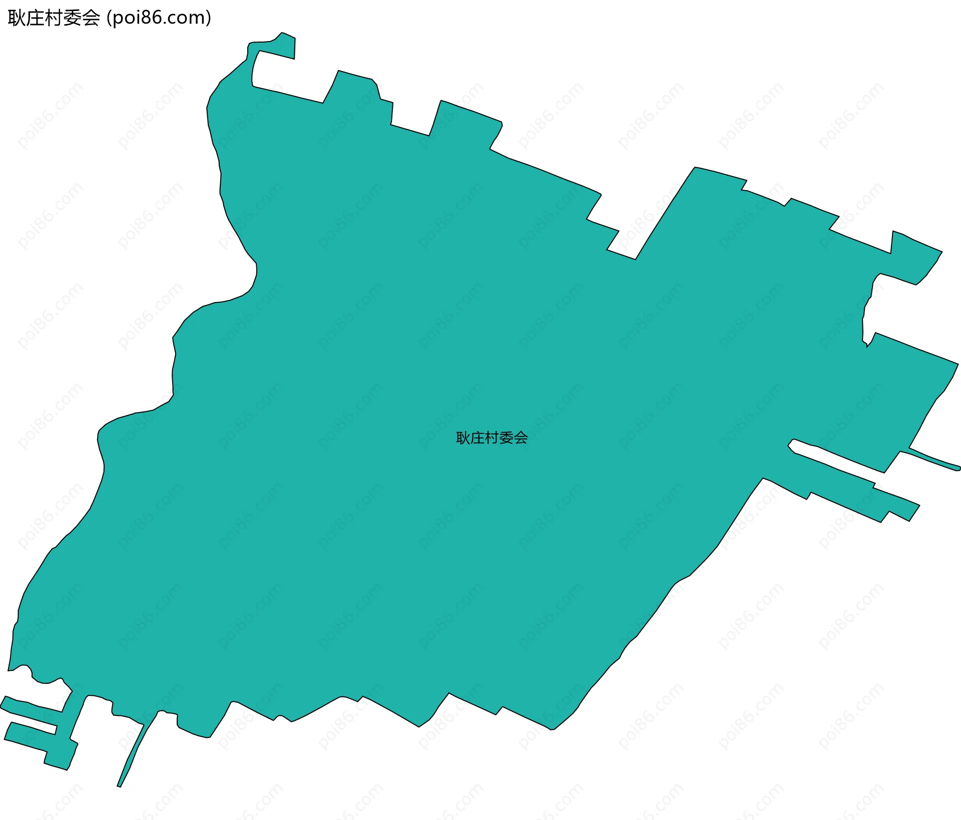 耿庄村委会边界地图