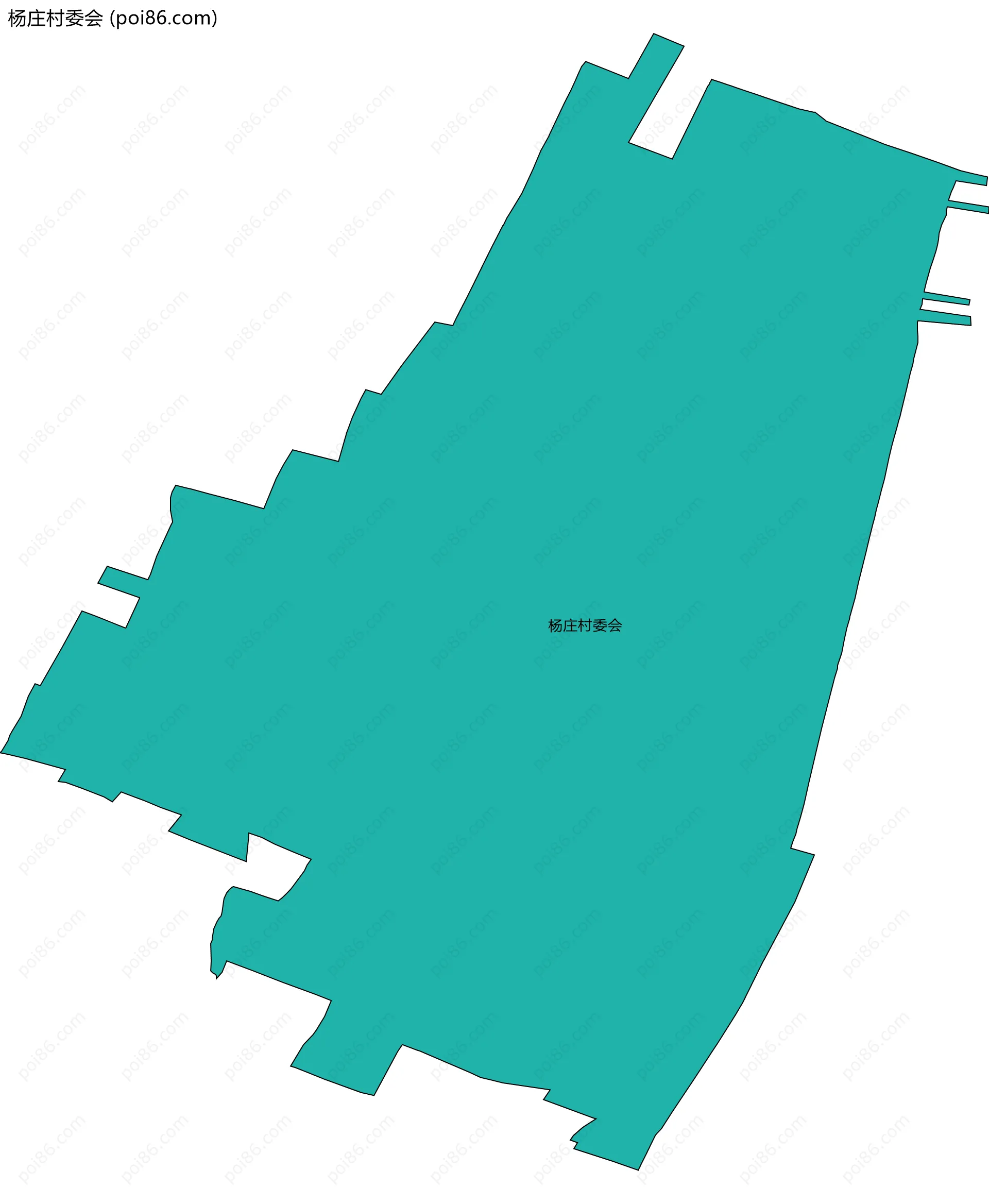 杨庄村委会边界地图