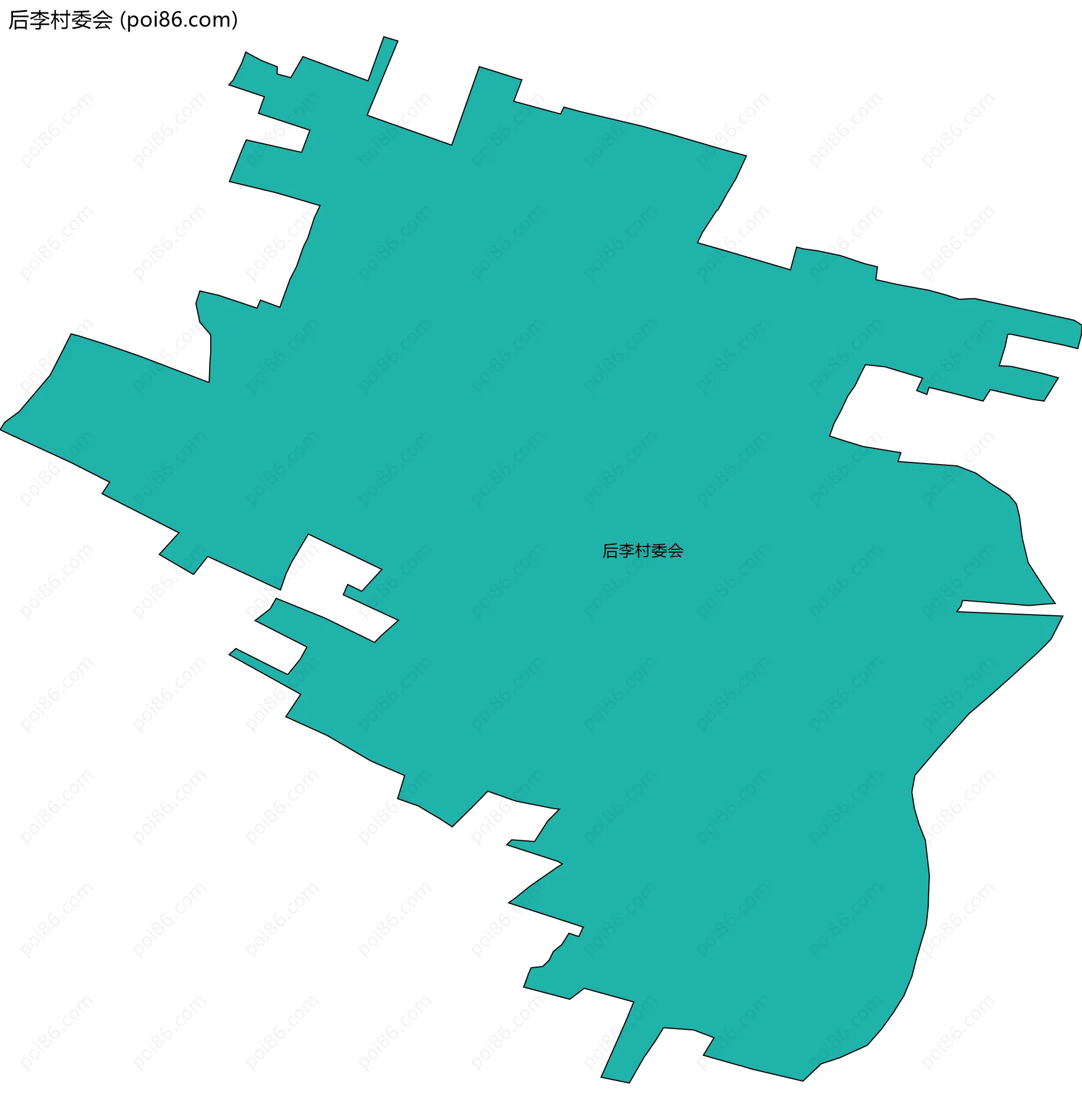 后李村委会边界地图