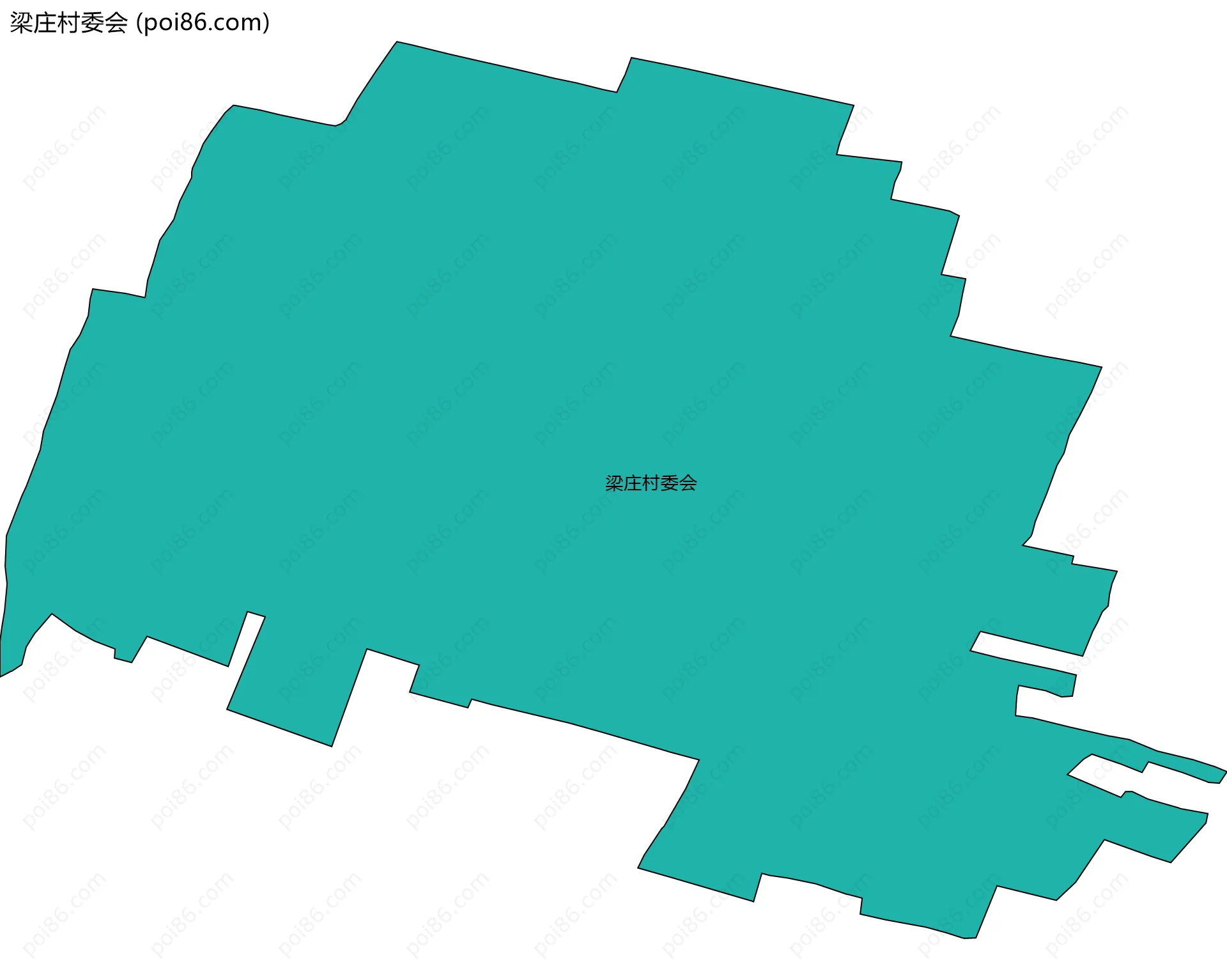梁庄村委会边界地图