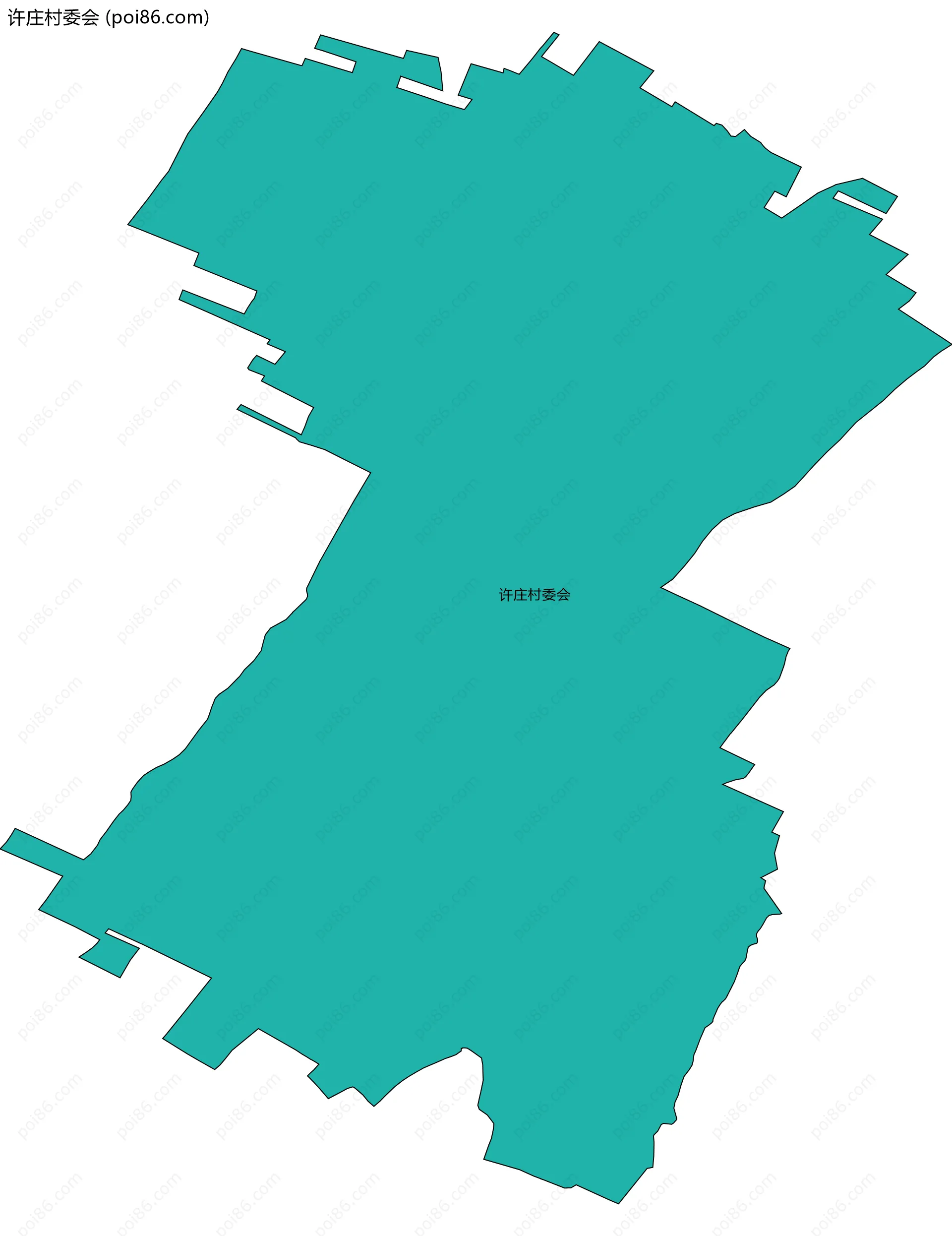 许庄村委会边界地图