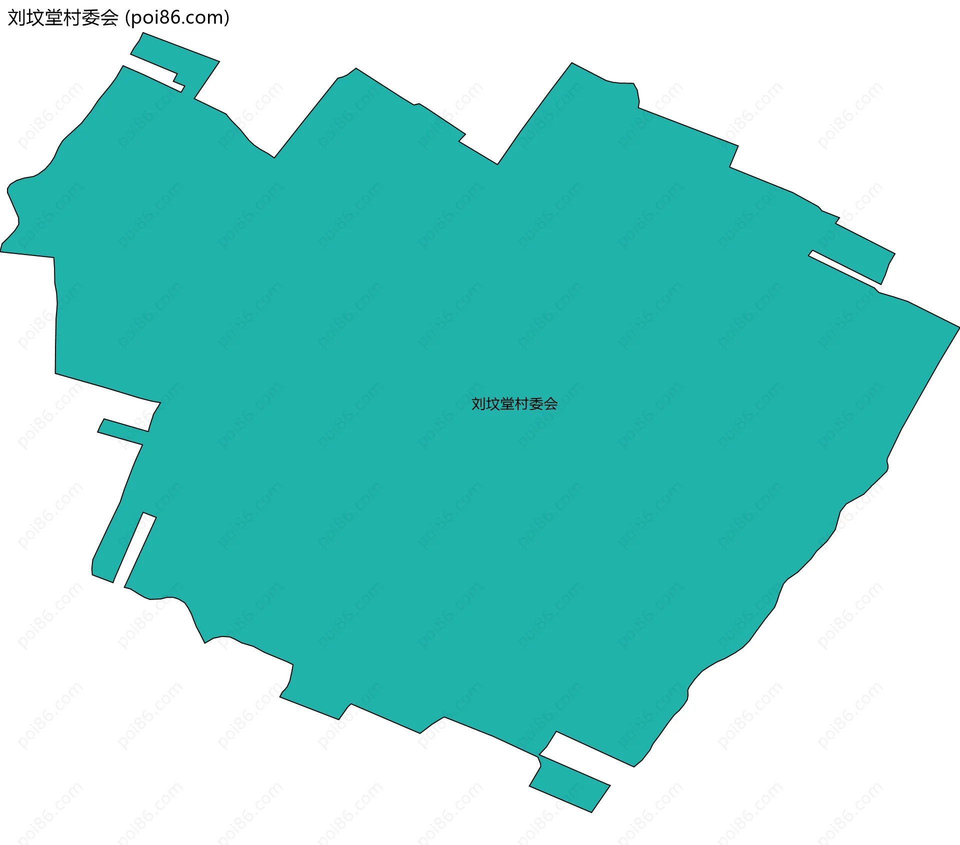 刘坟堂村委会边界地图