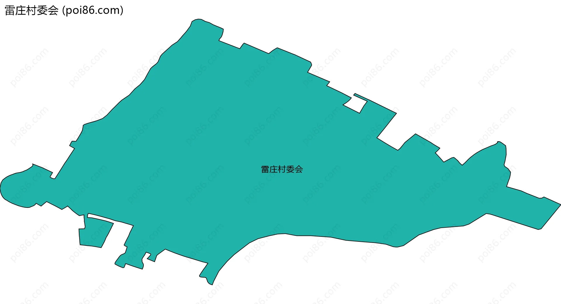 雷庄村委会边界地图