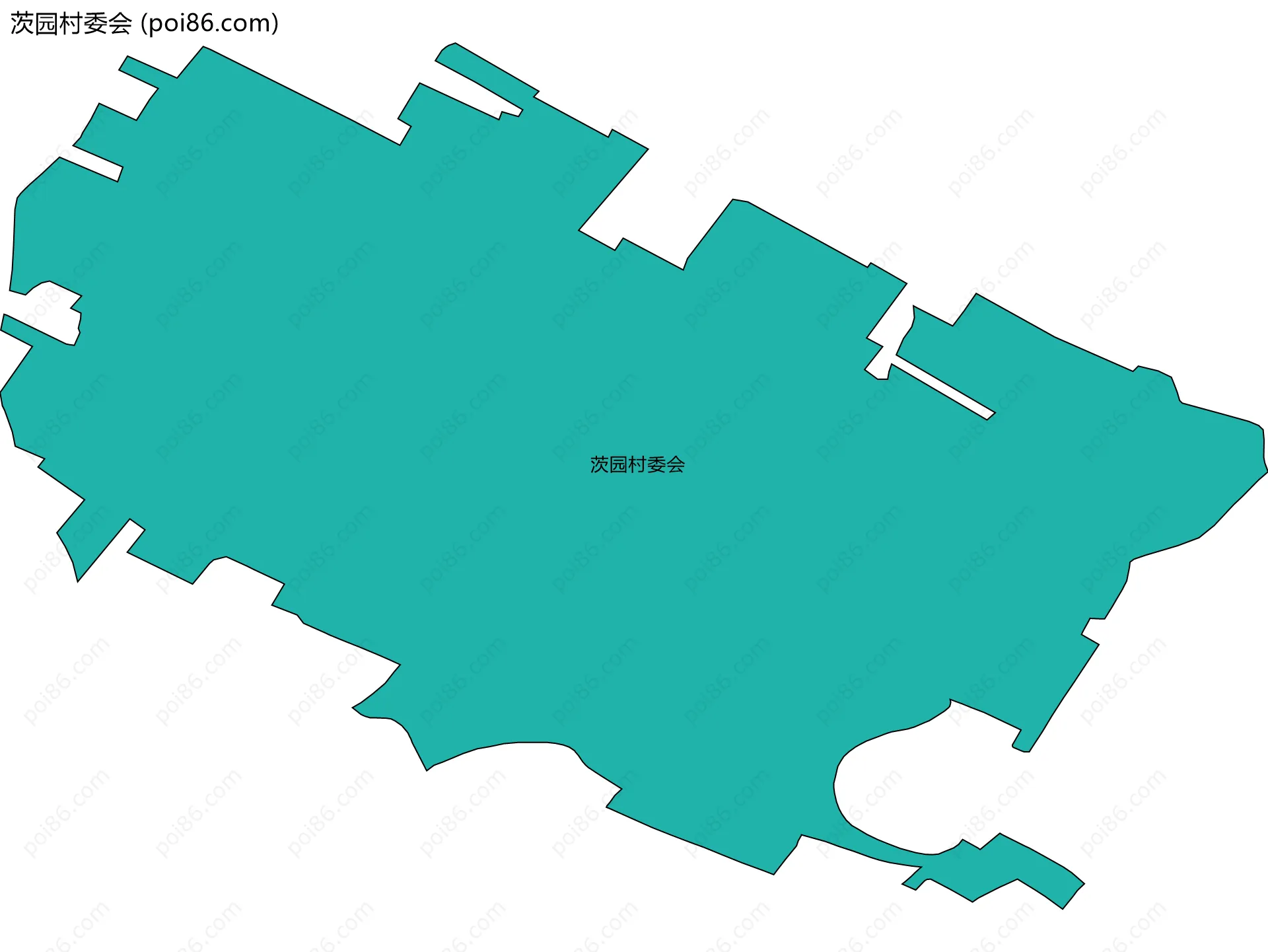 茨园村委会边界地图