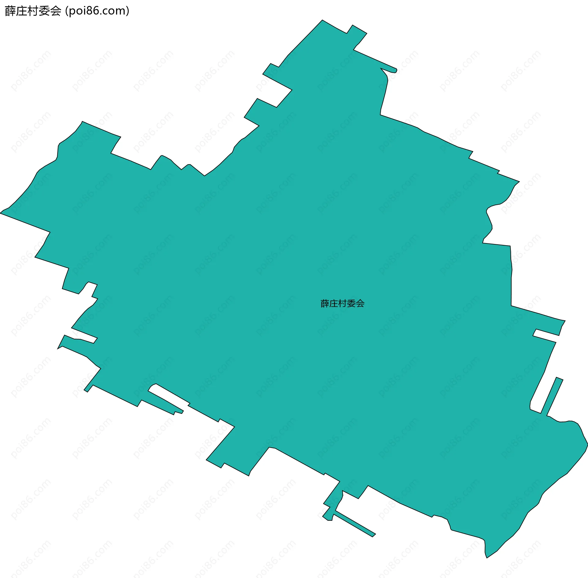 薛庄村委会边界地图