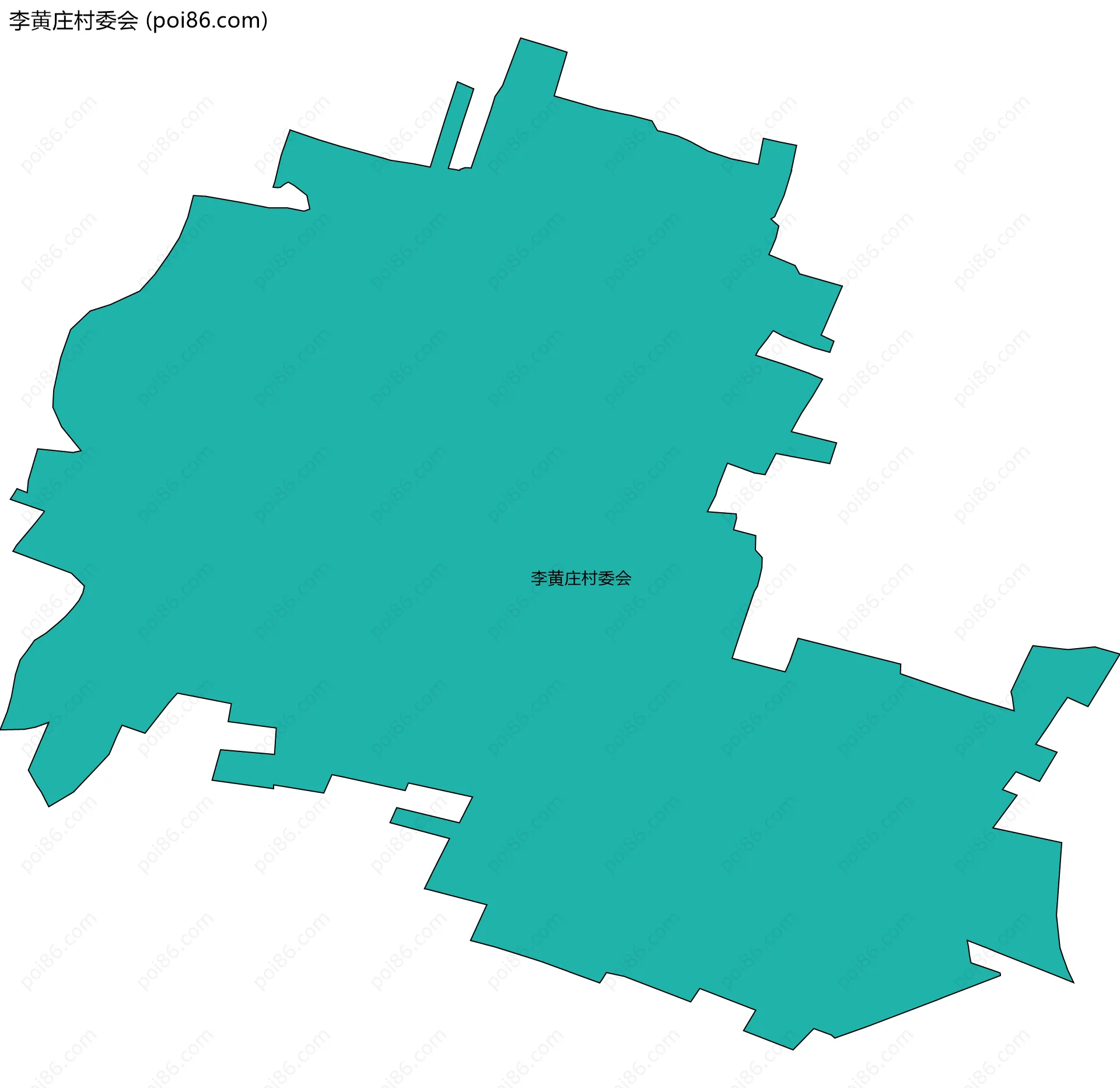 李黄庄村委会边界地图