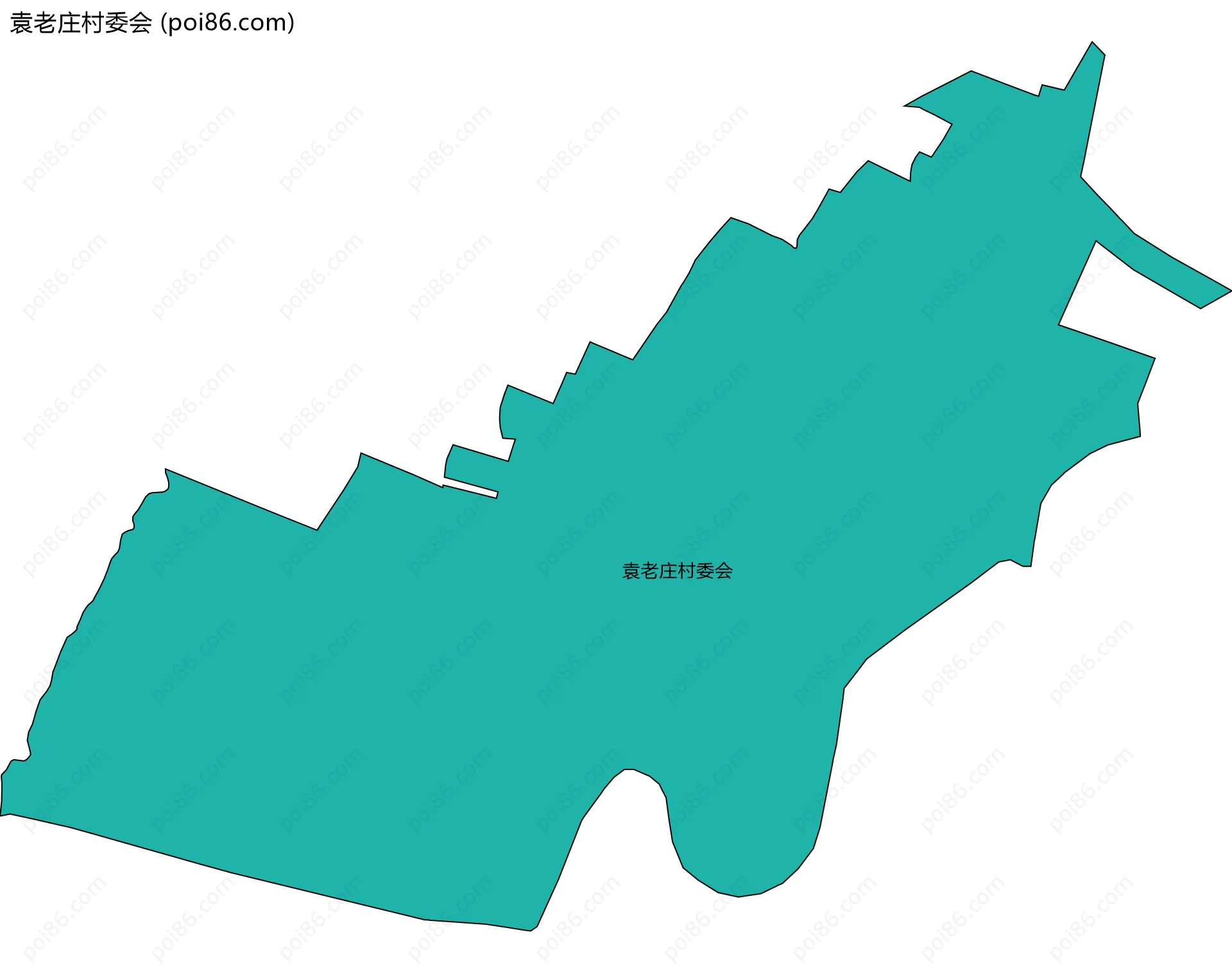 袁老庄村委会边界地图