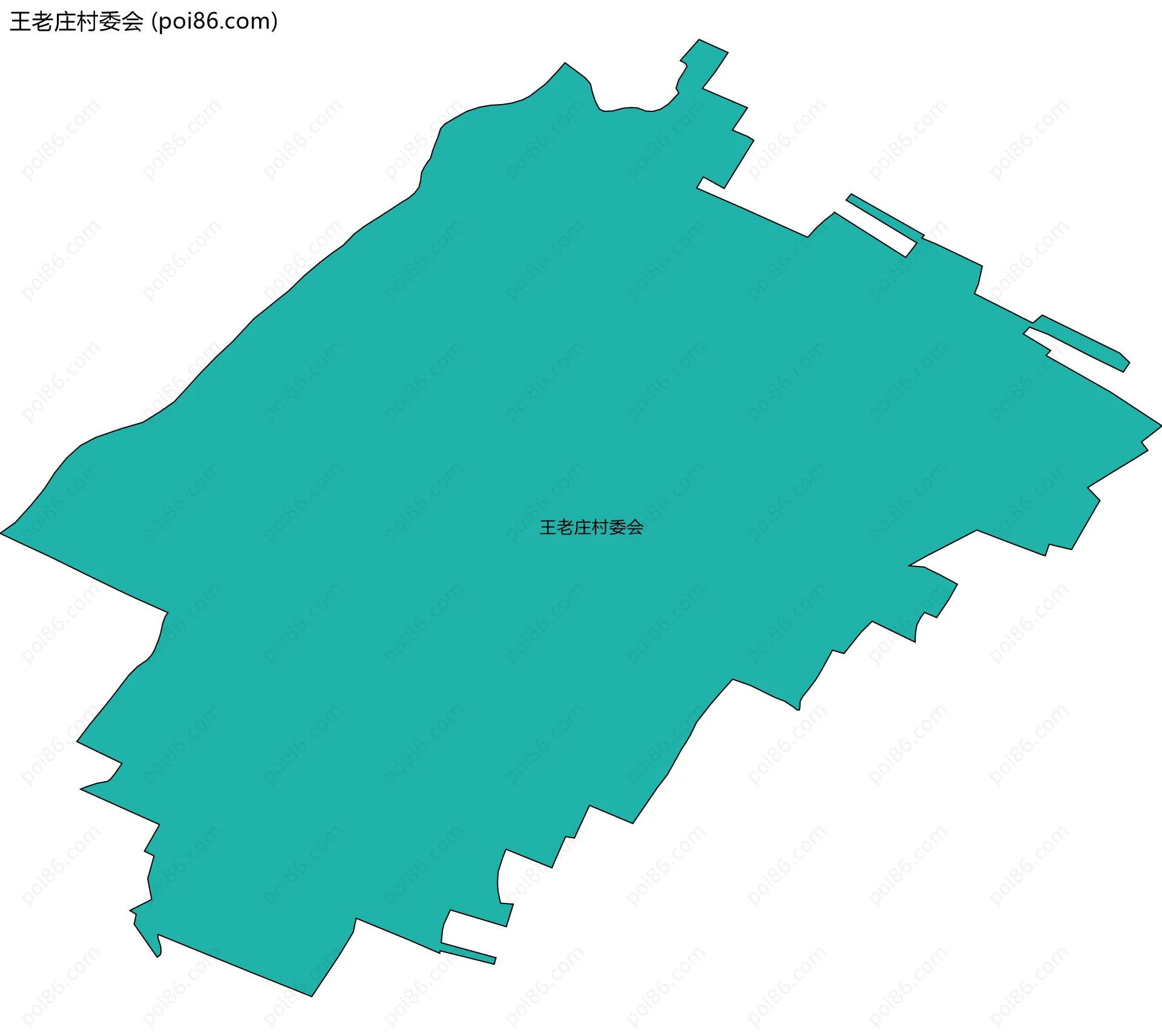 王老庄村委会边界地图