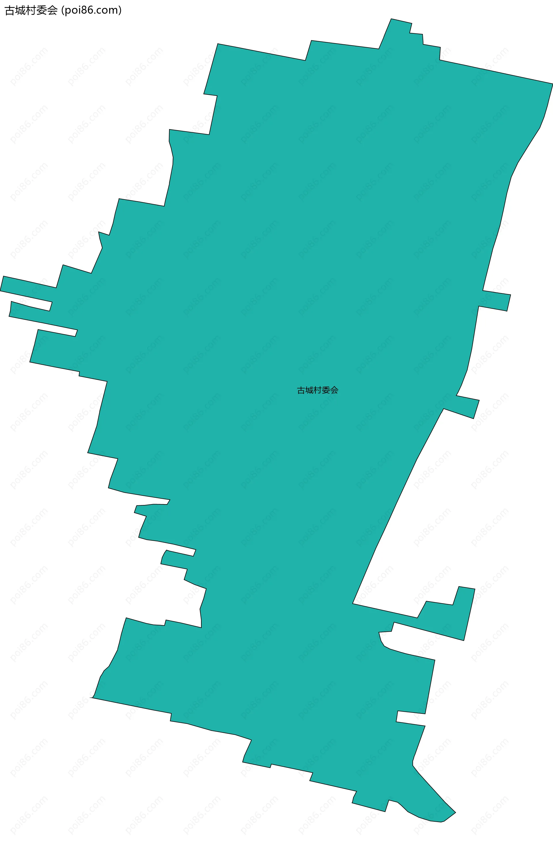 古城村委会边界地图