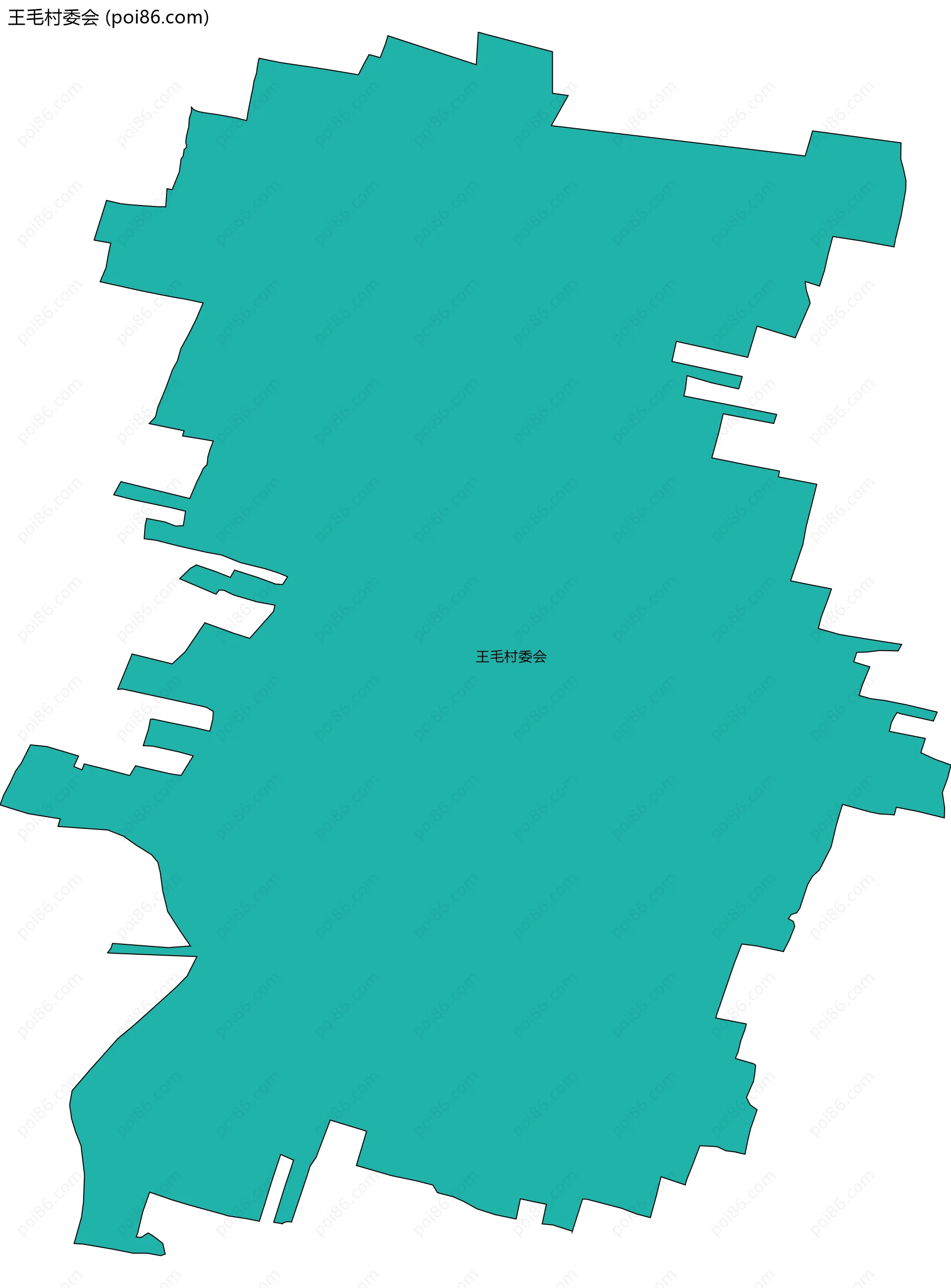 王毛村委会边界地图