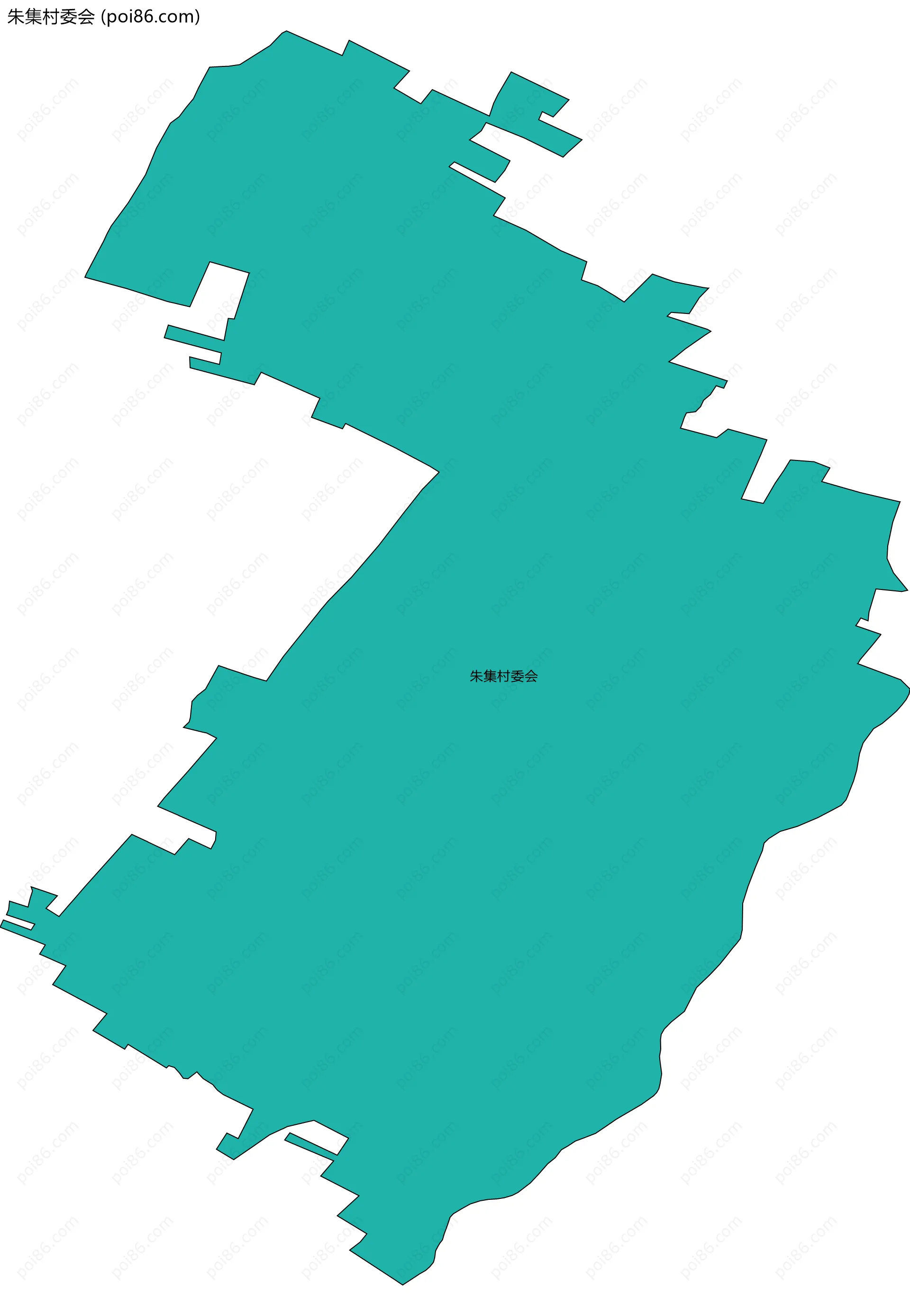 朱集村委会边界地图