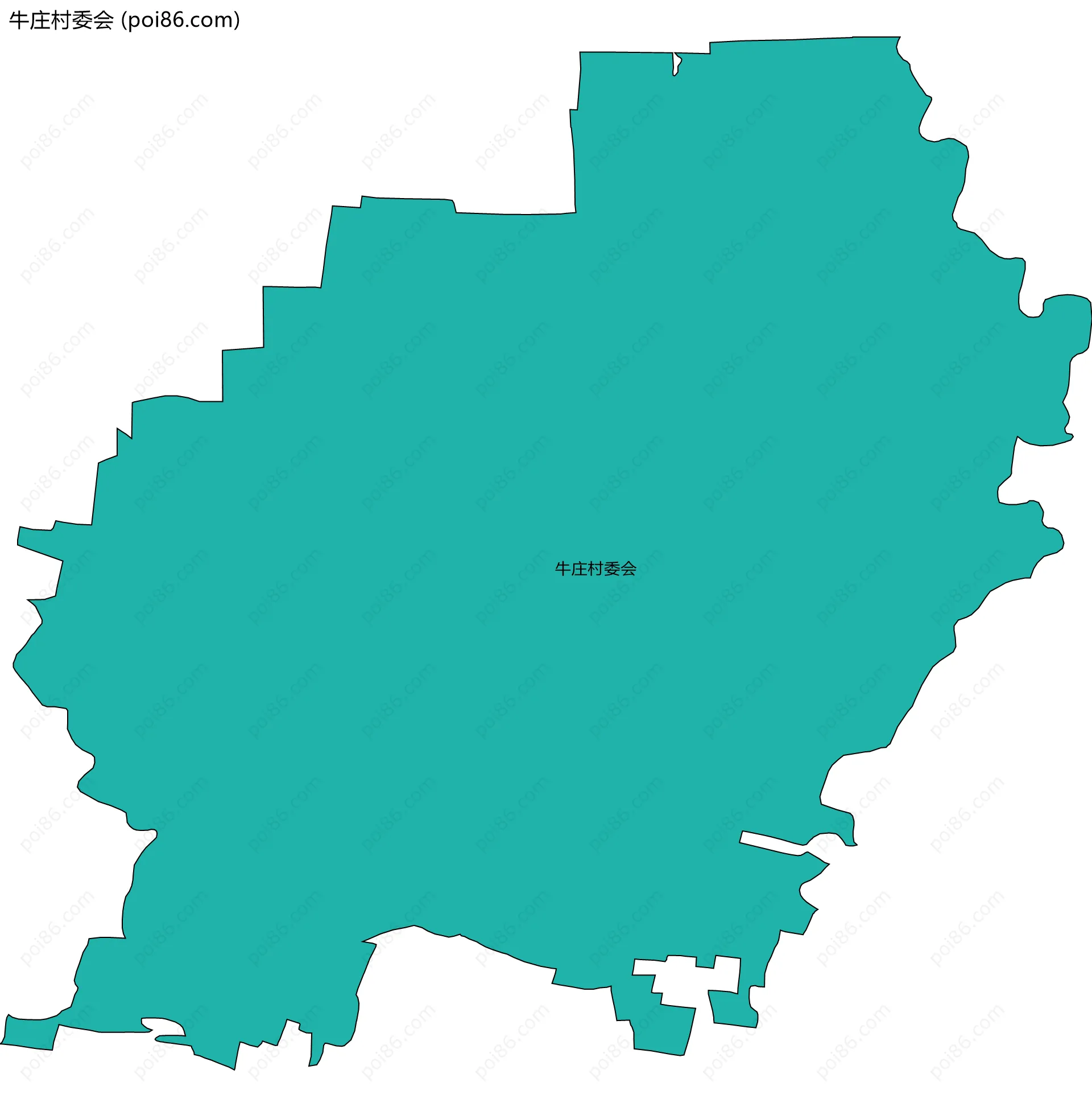 牛庄村委会边界地图