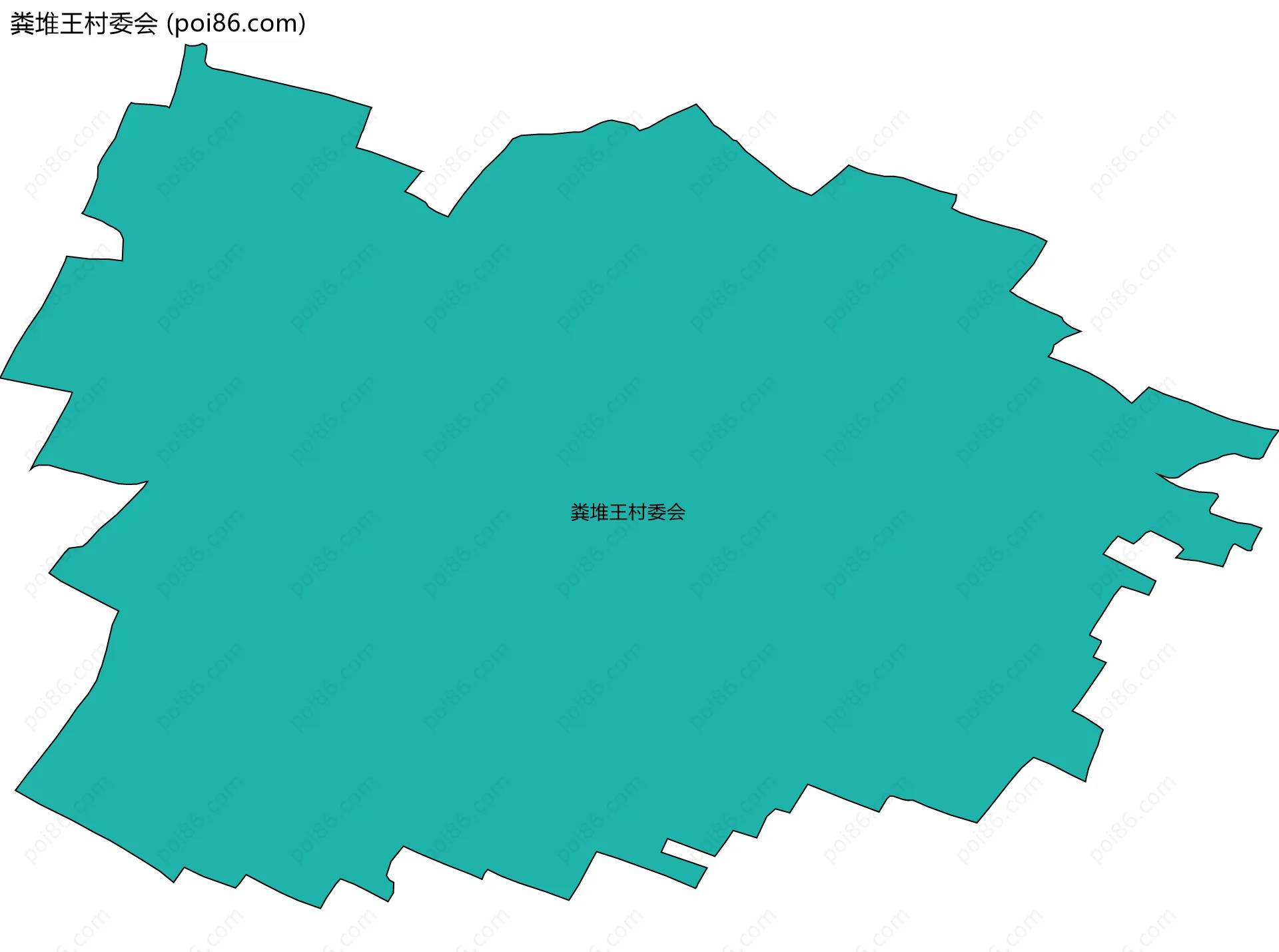 粪堆王村委会边界地图