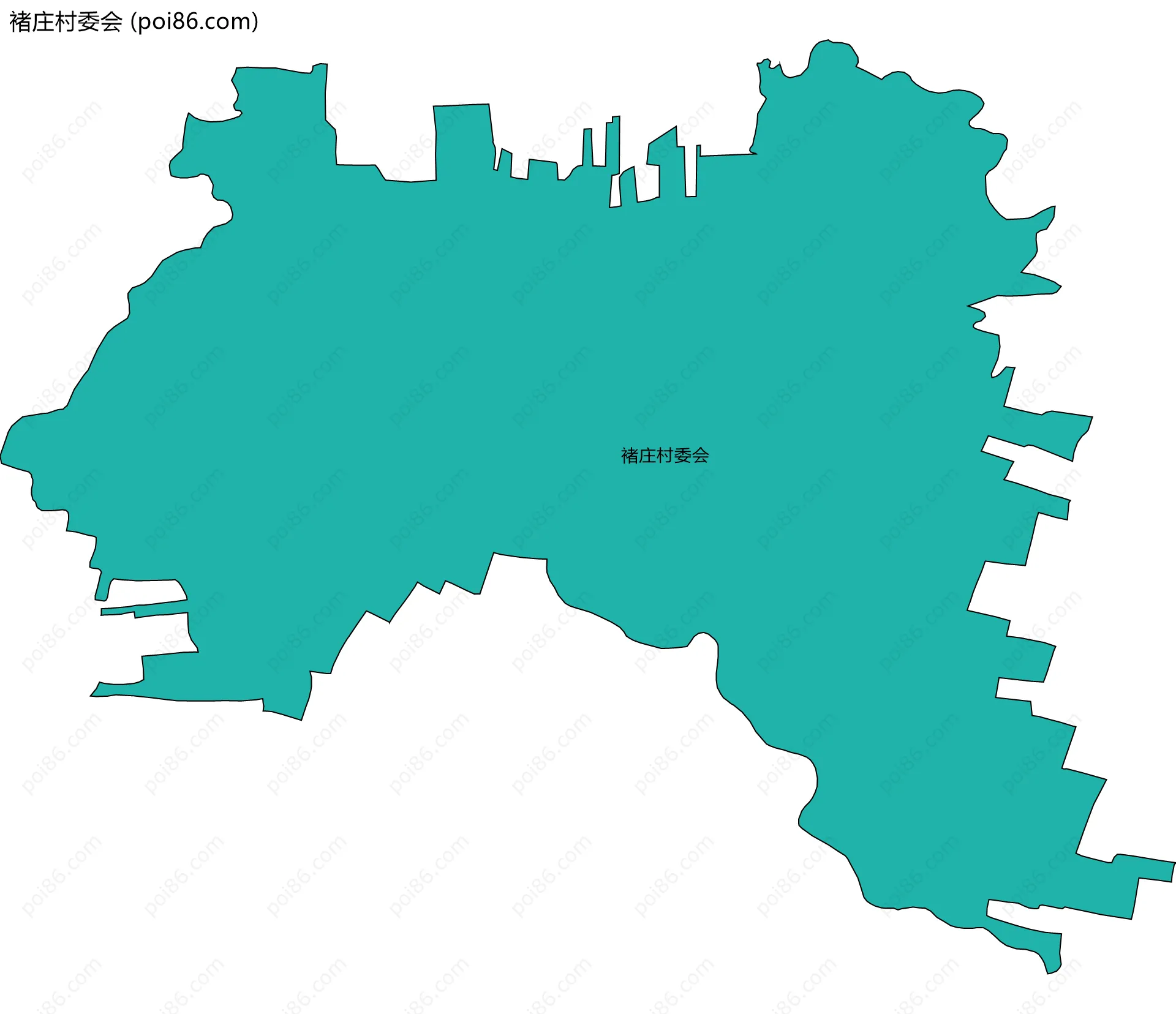 褚庄村委会边界地图