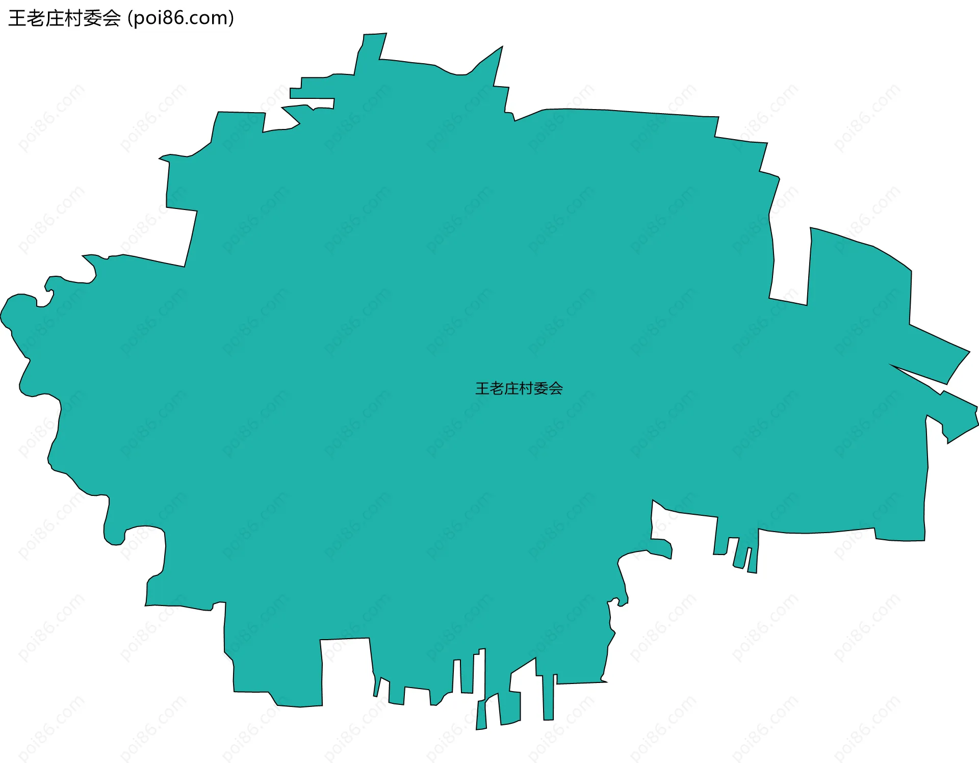 王老庄村委会边界地图
