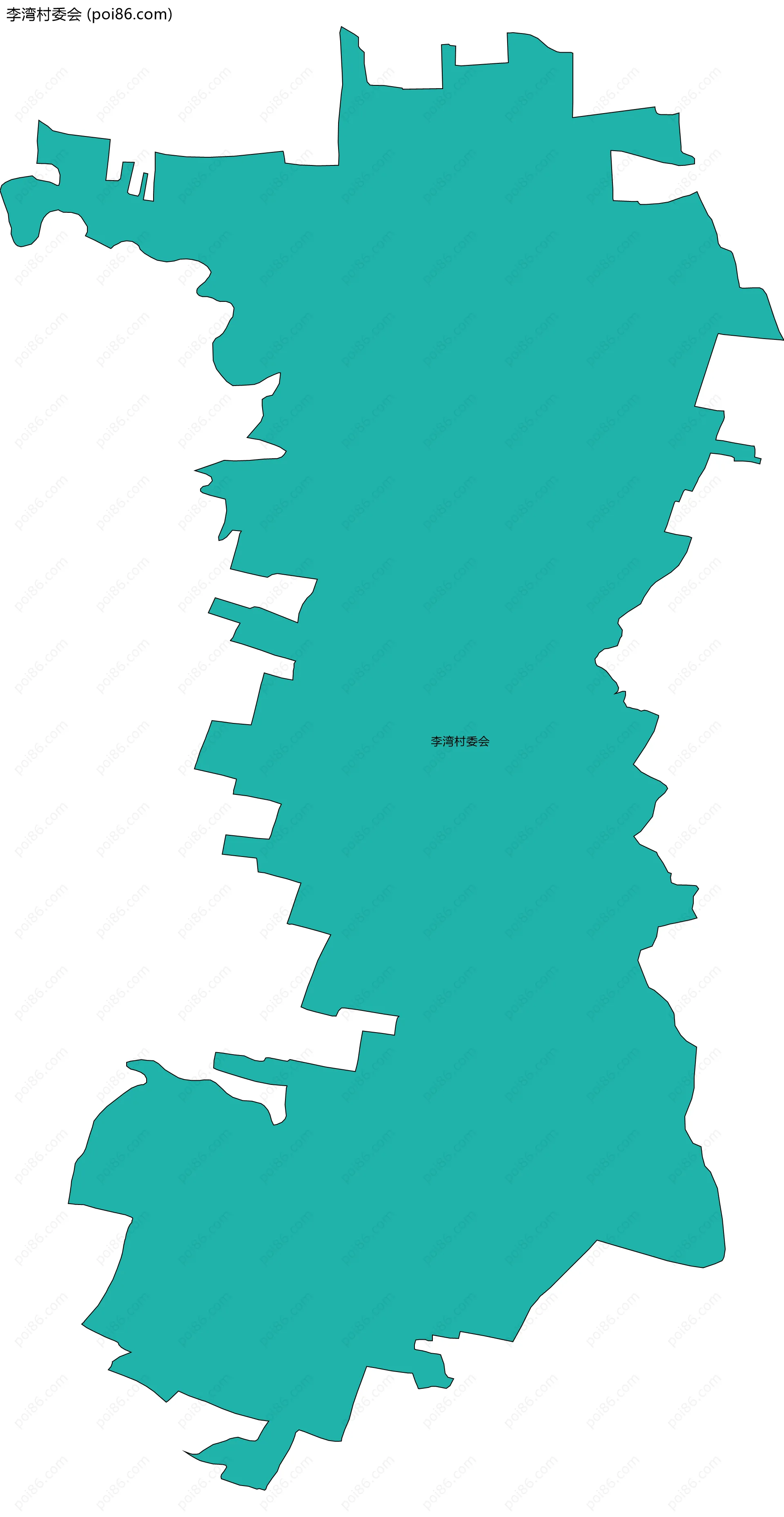 李湾村委会边界地图