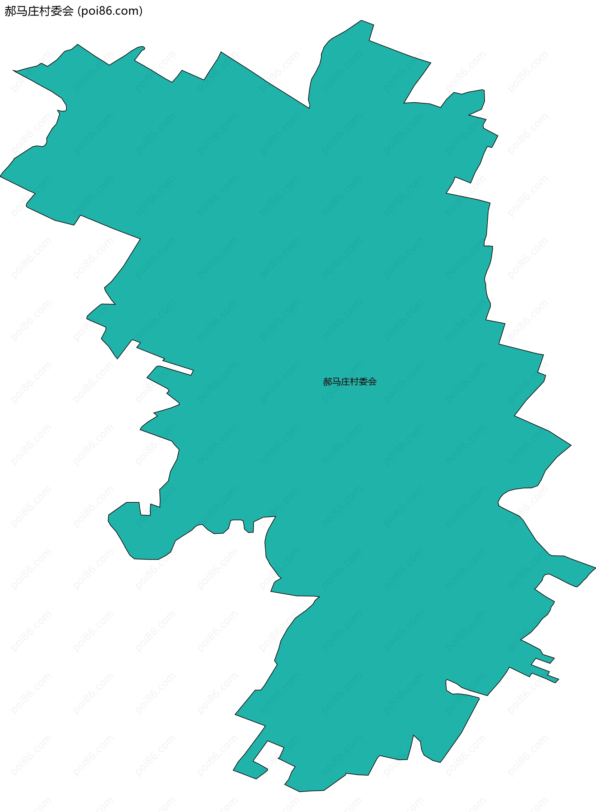 郝马庄村委会边界地图