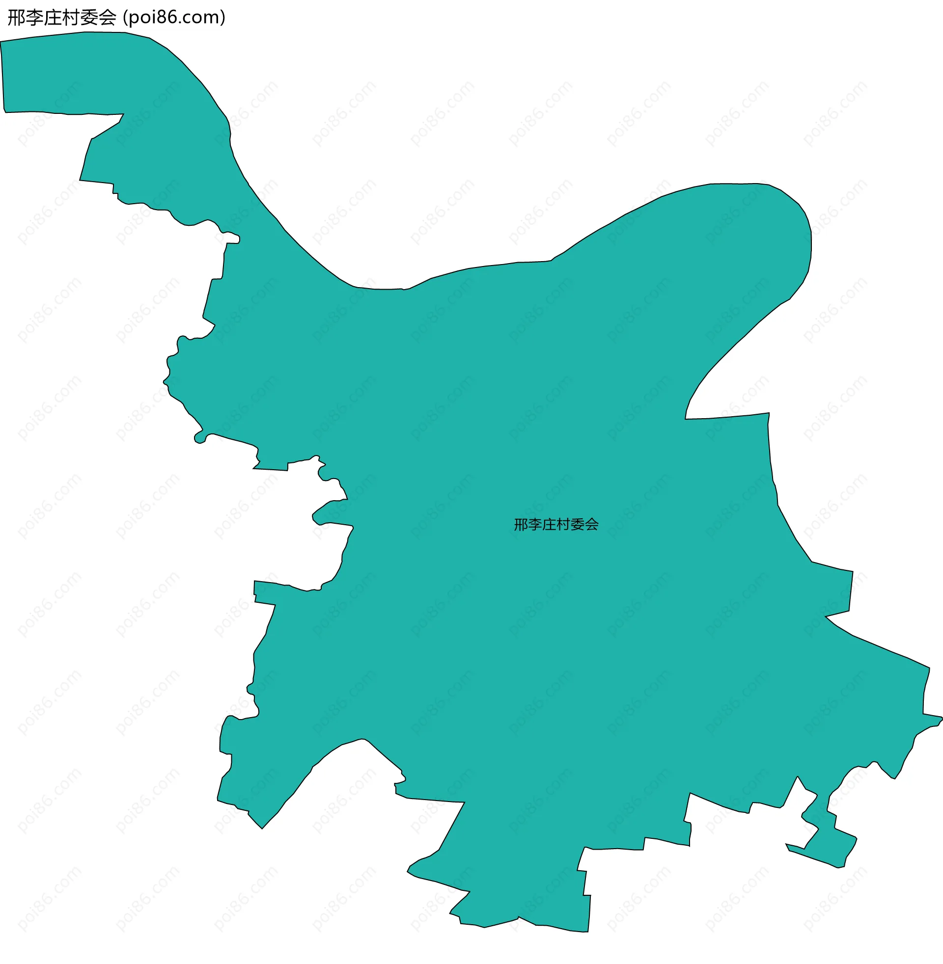 邢李庄村委会边界地图