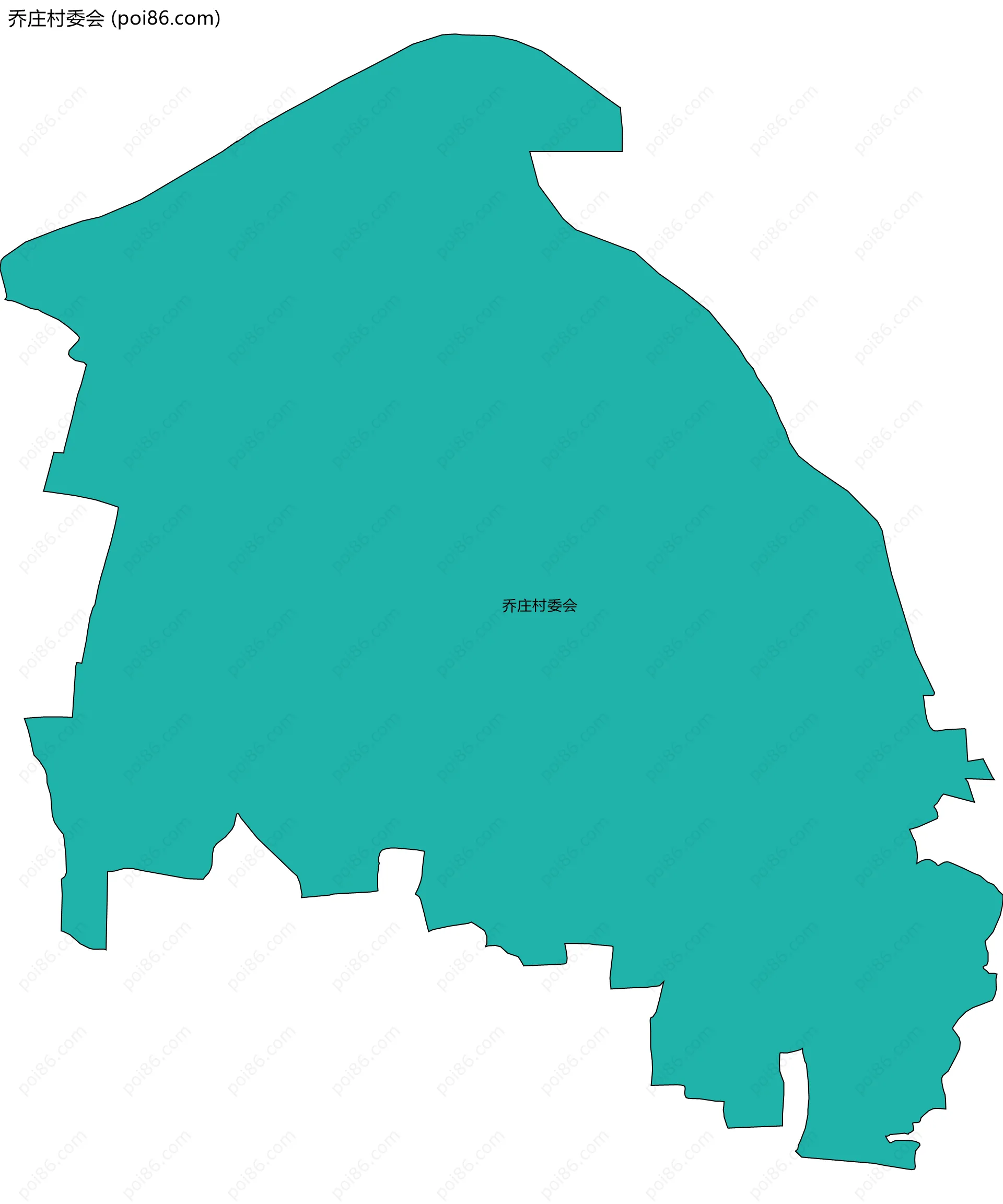 乔庄村委会边界地图