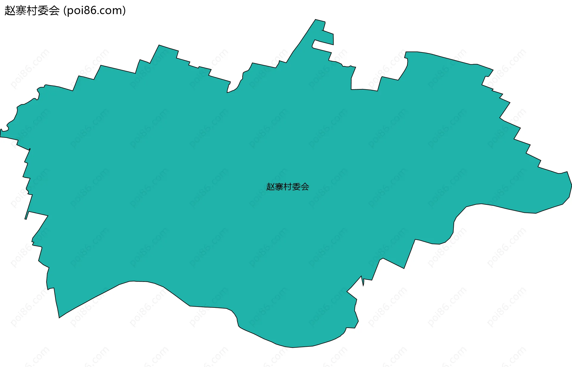 赵寨村委会边界地图