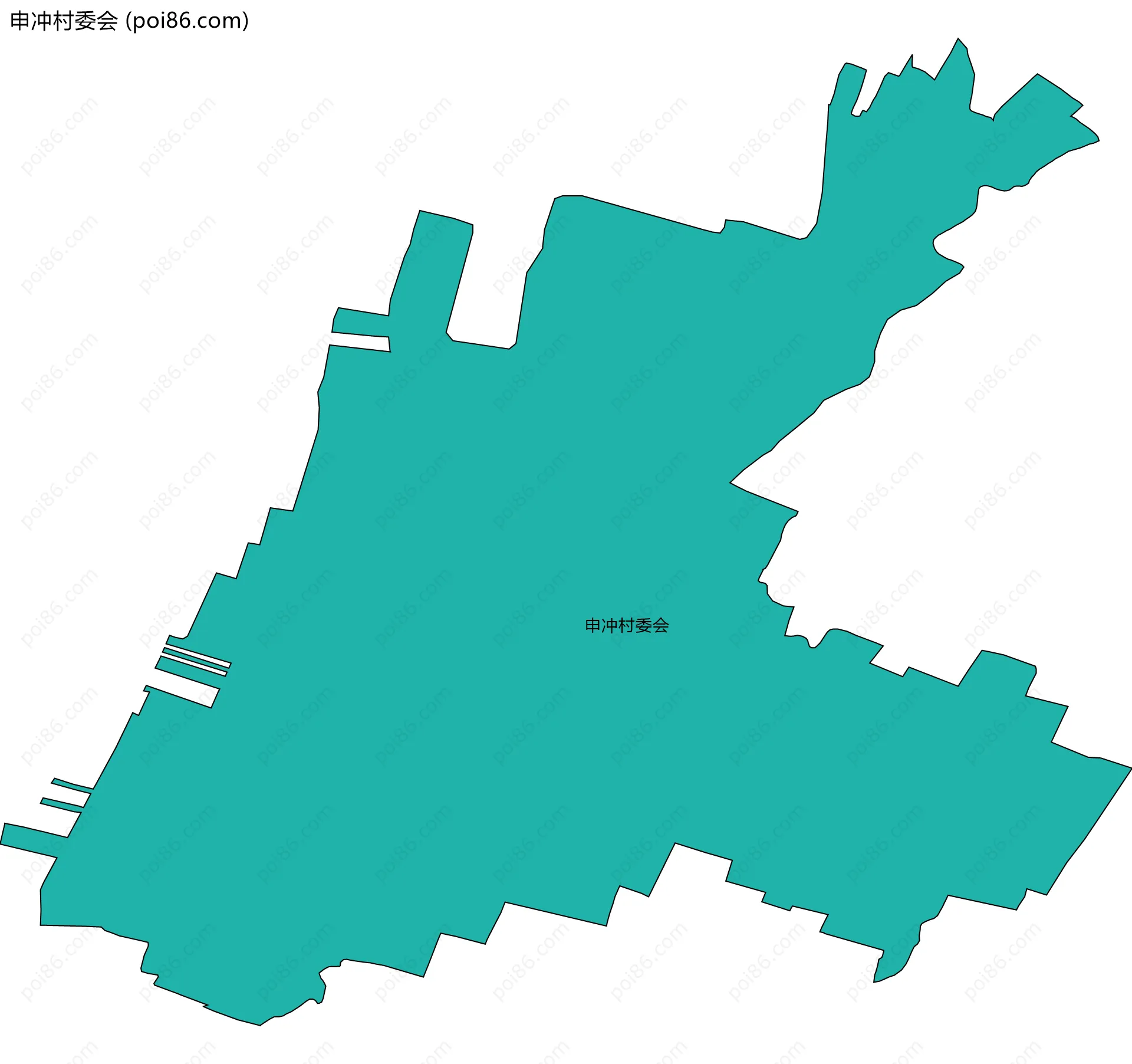 申冲村委会边界地图