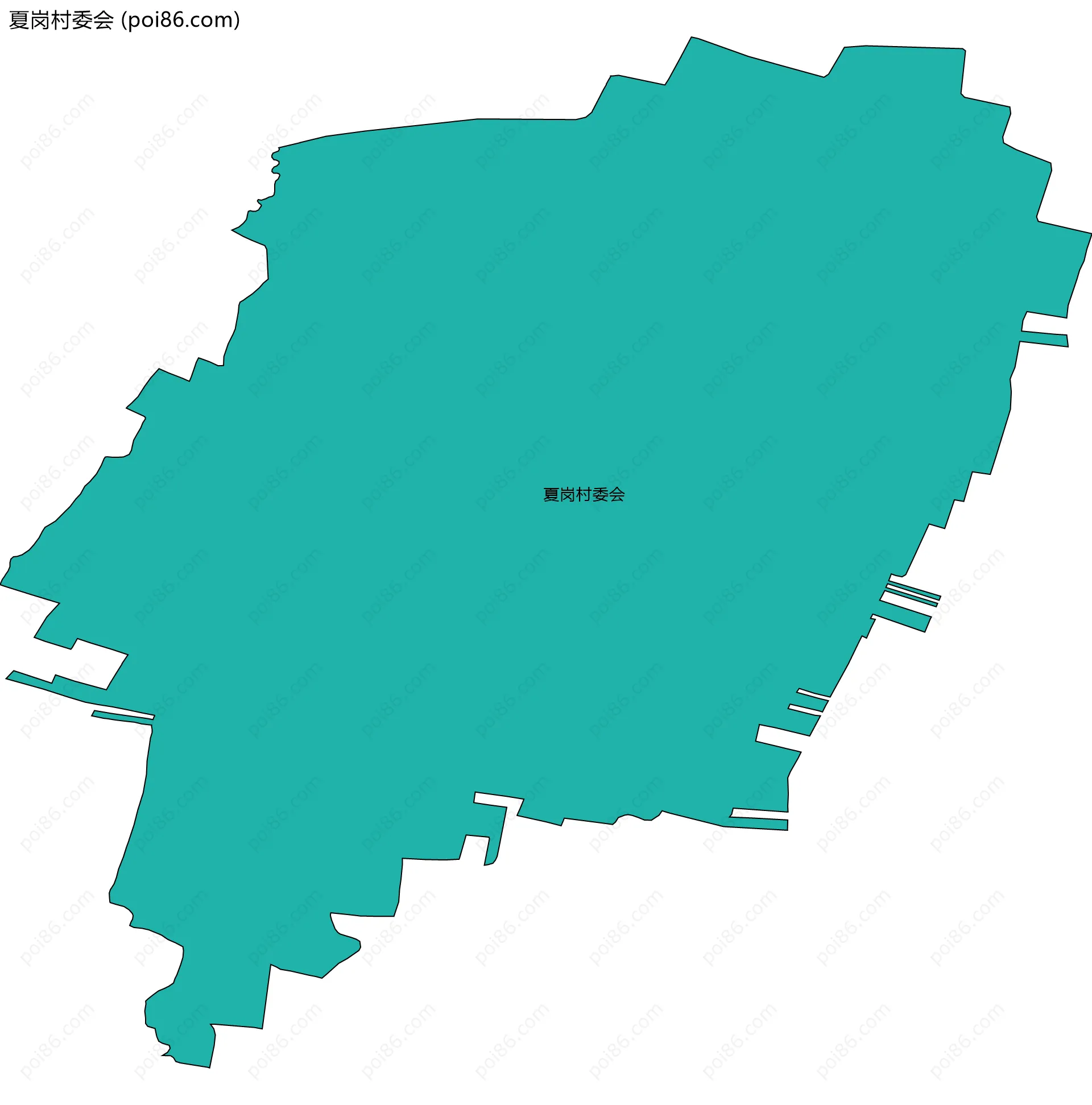 夏岗村委会边界地图