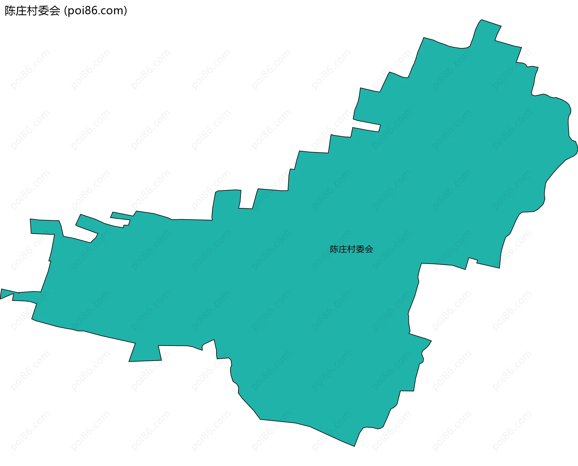 陈庄村委会边界地图