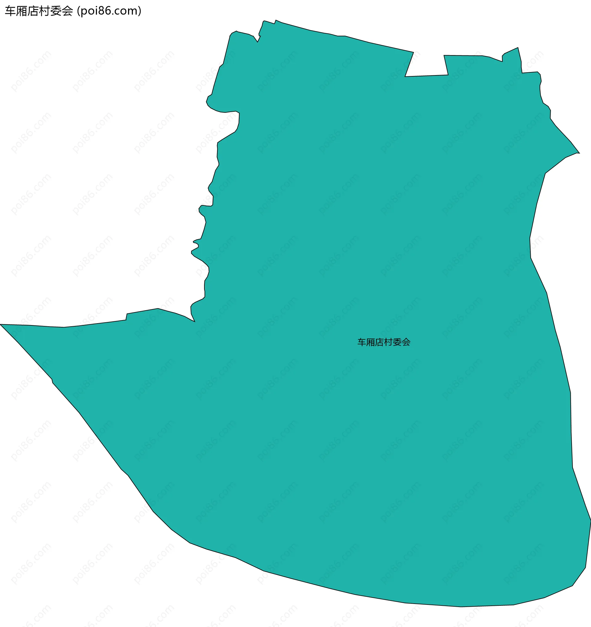 车厢店村委会边界地图