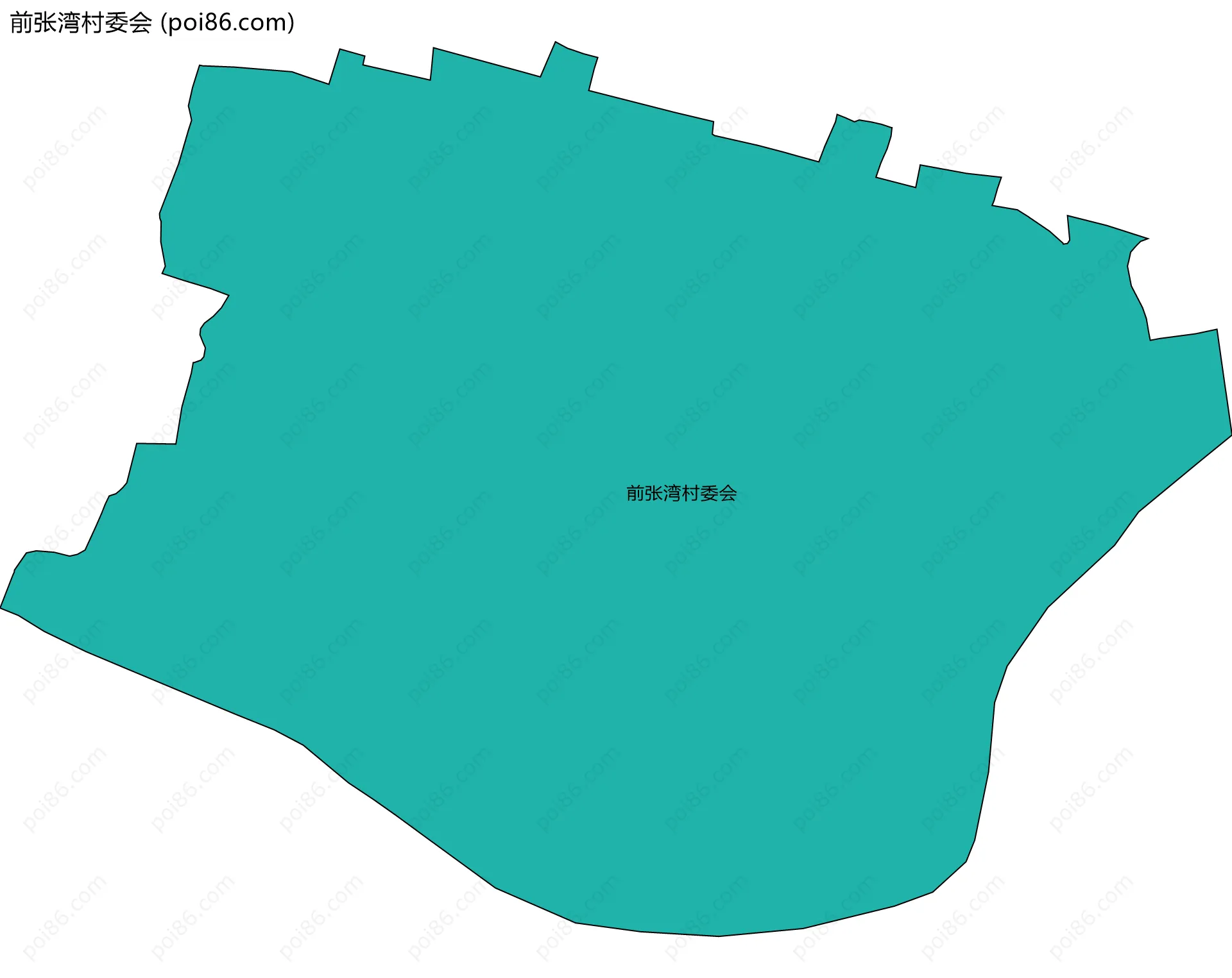 前张湾村委会边界地图