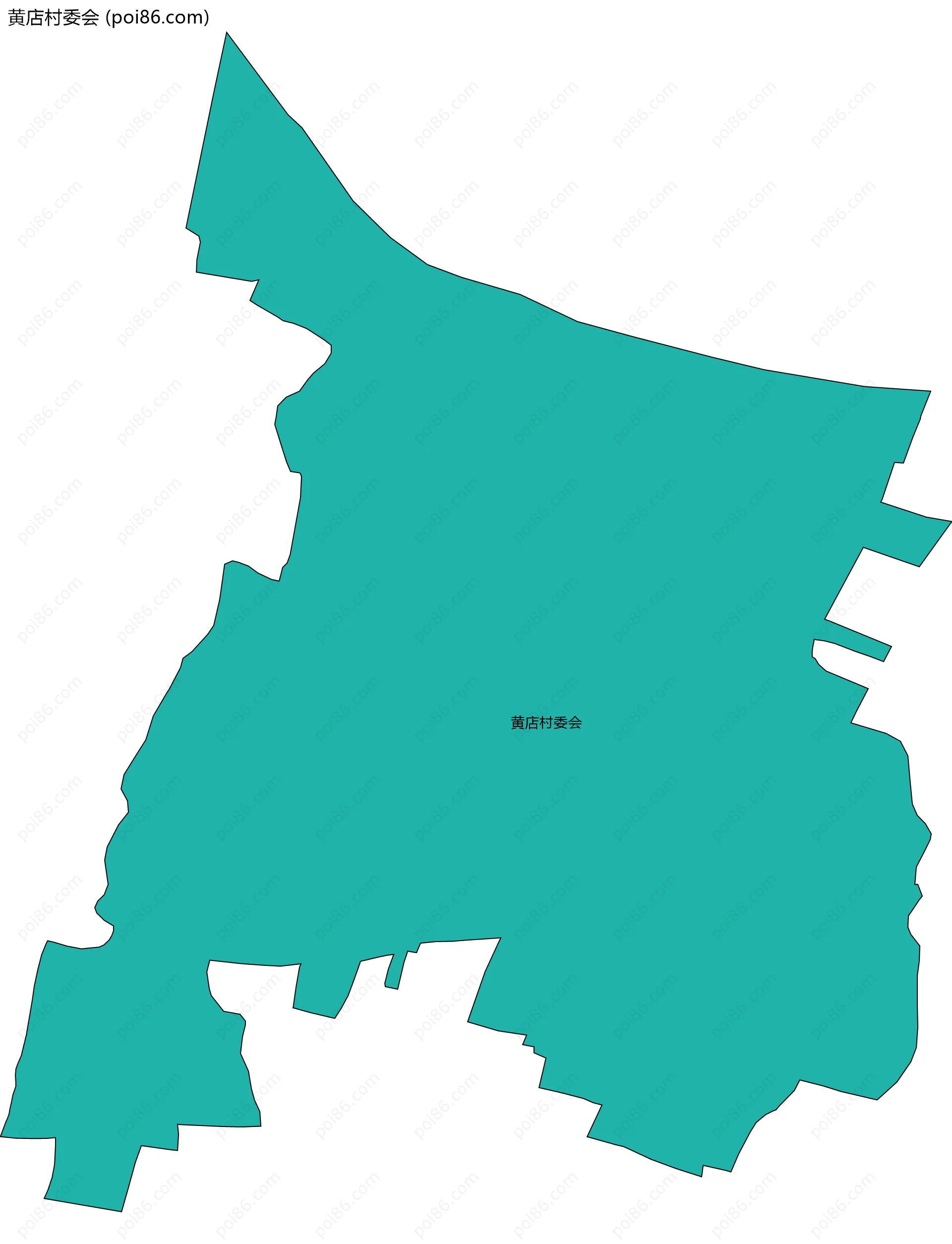 黄店村委会边界地图