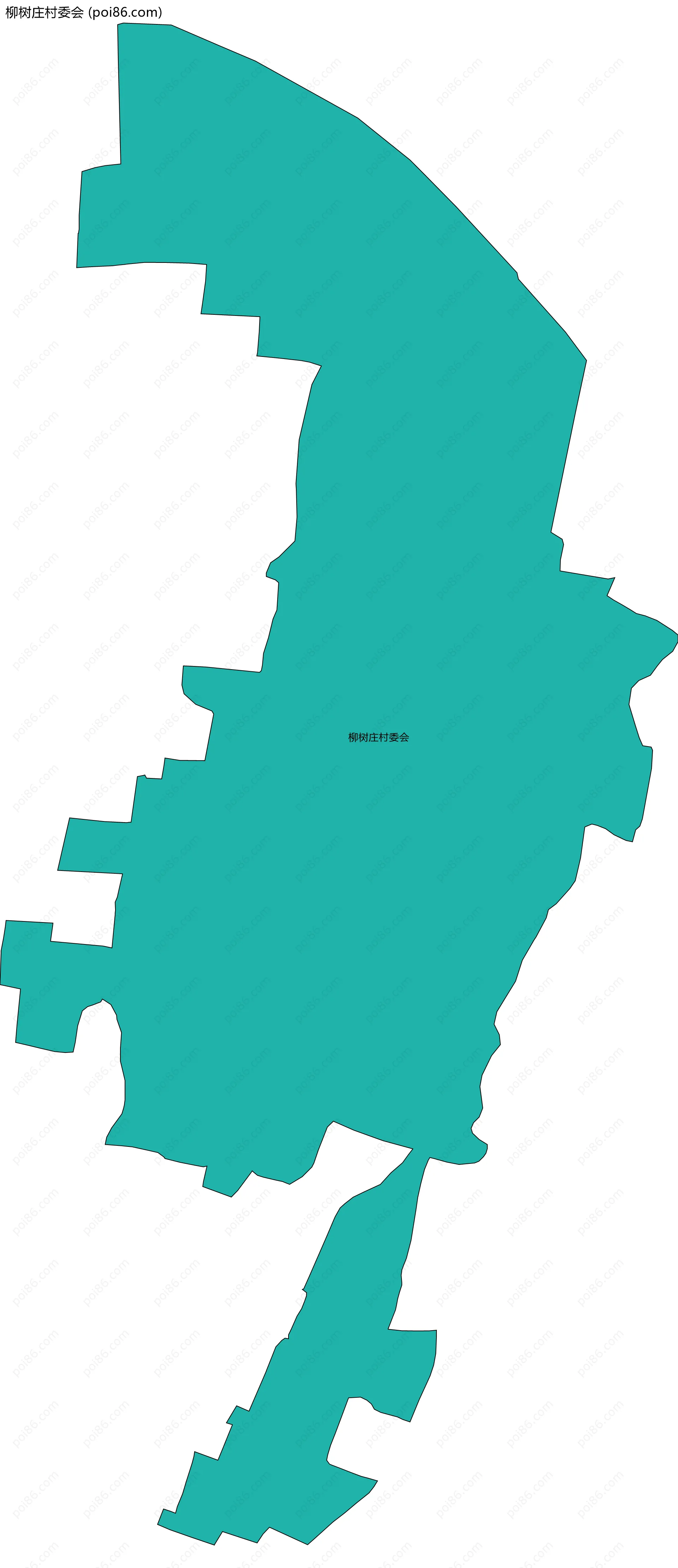 柳树庄村委会边界地图