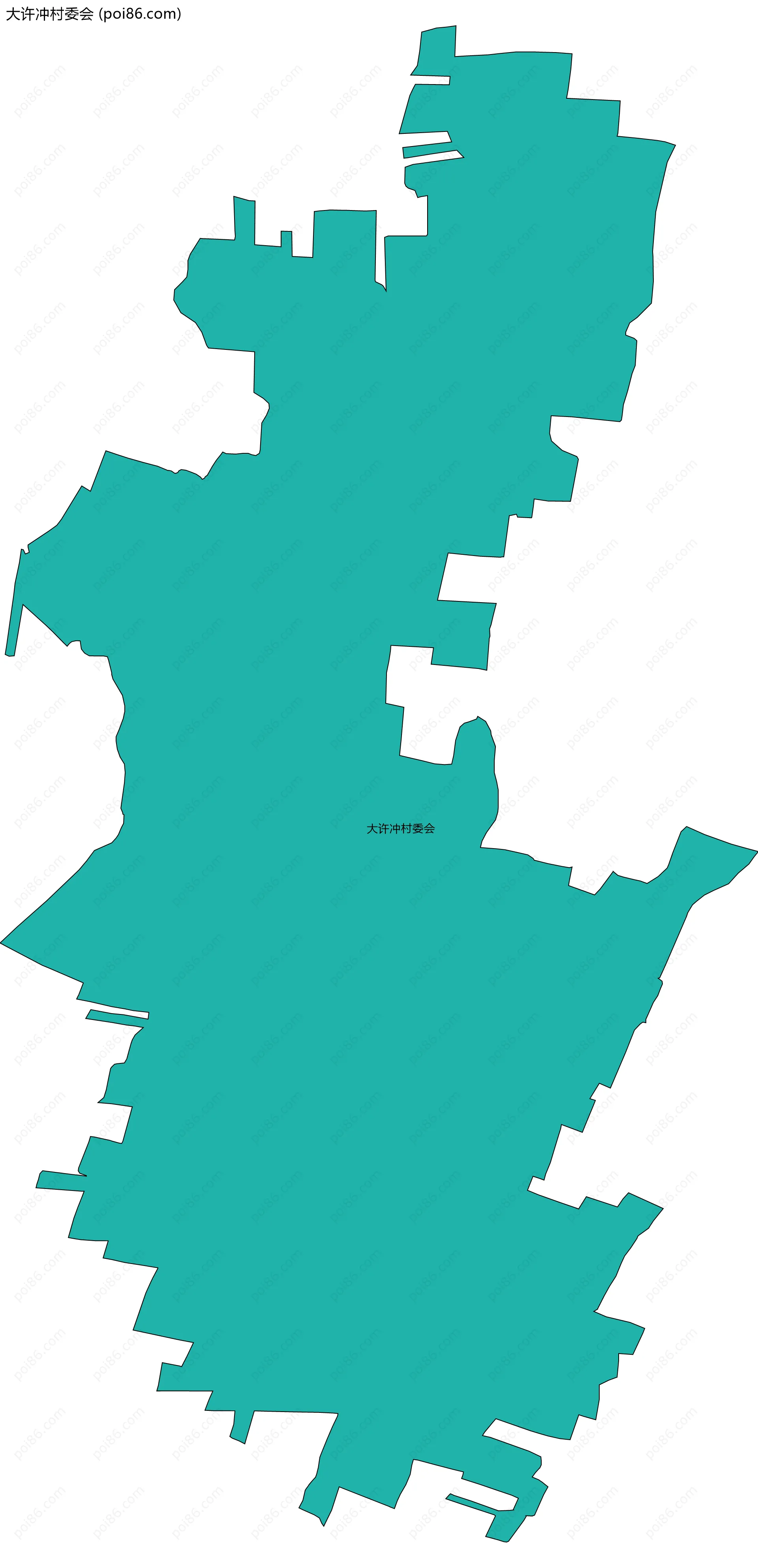 大许冲村委会边界地图