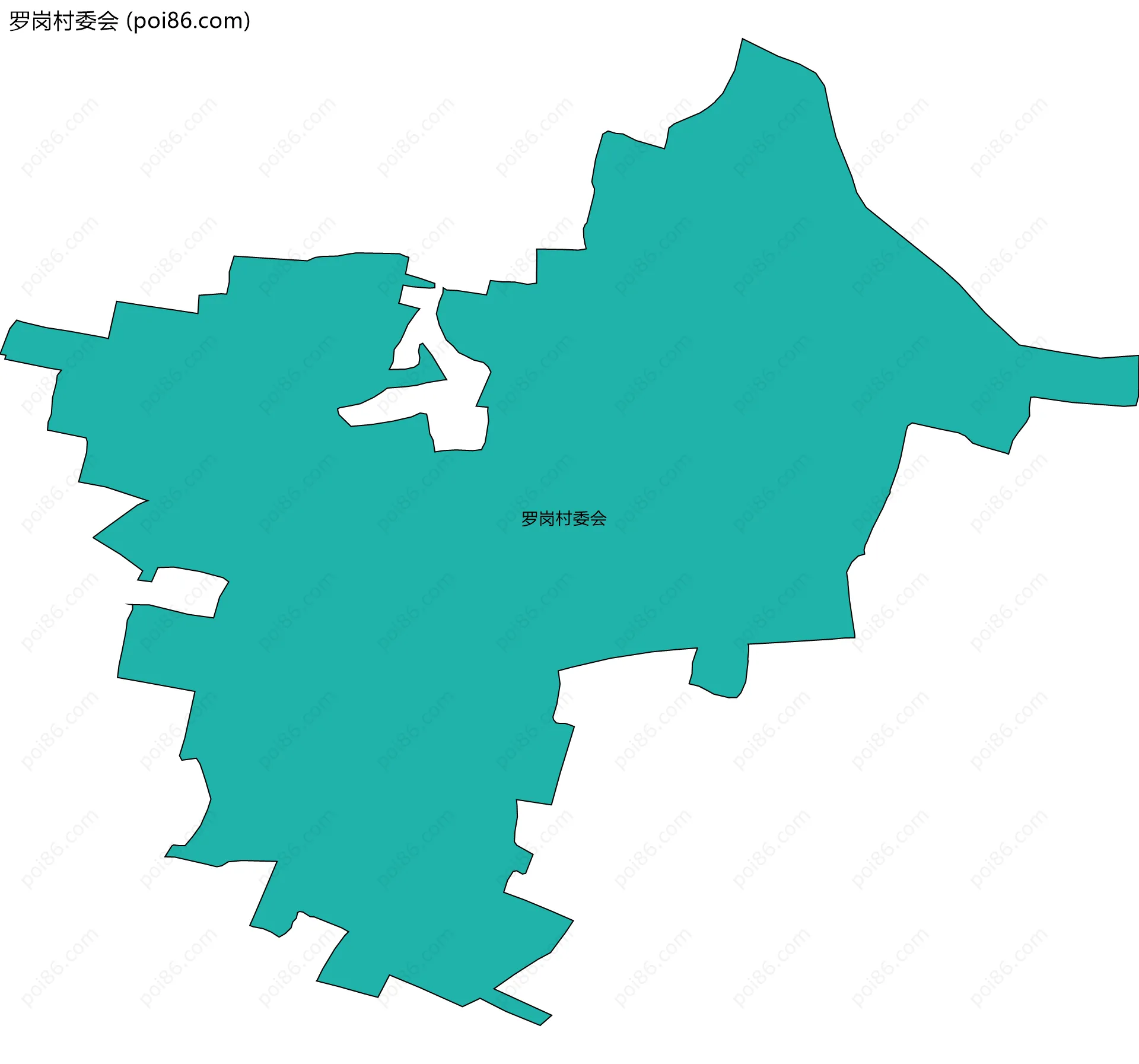罗岗村委会边界地图