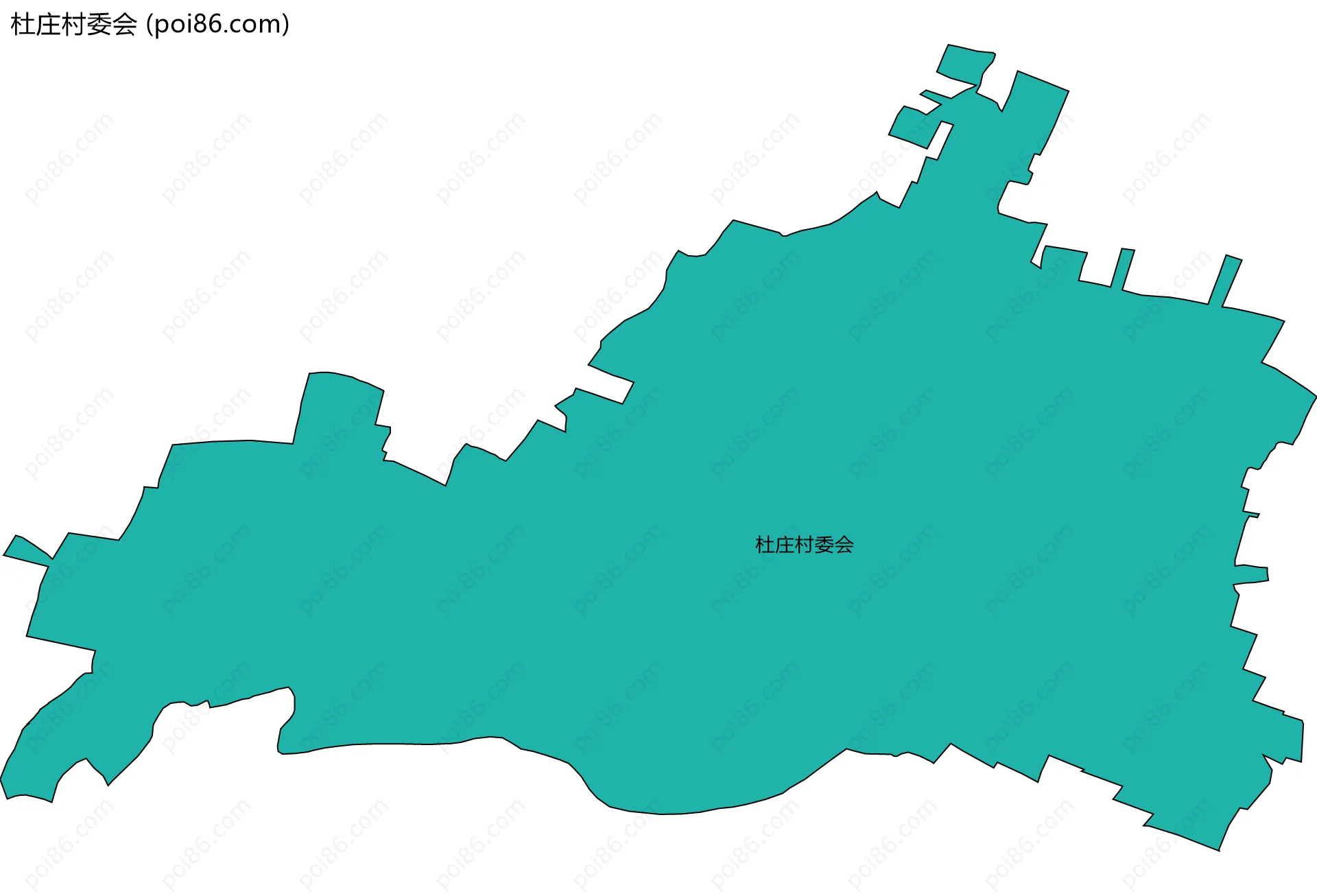 杜庄村委会边界地图