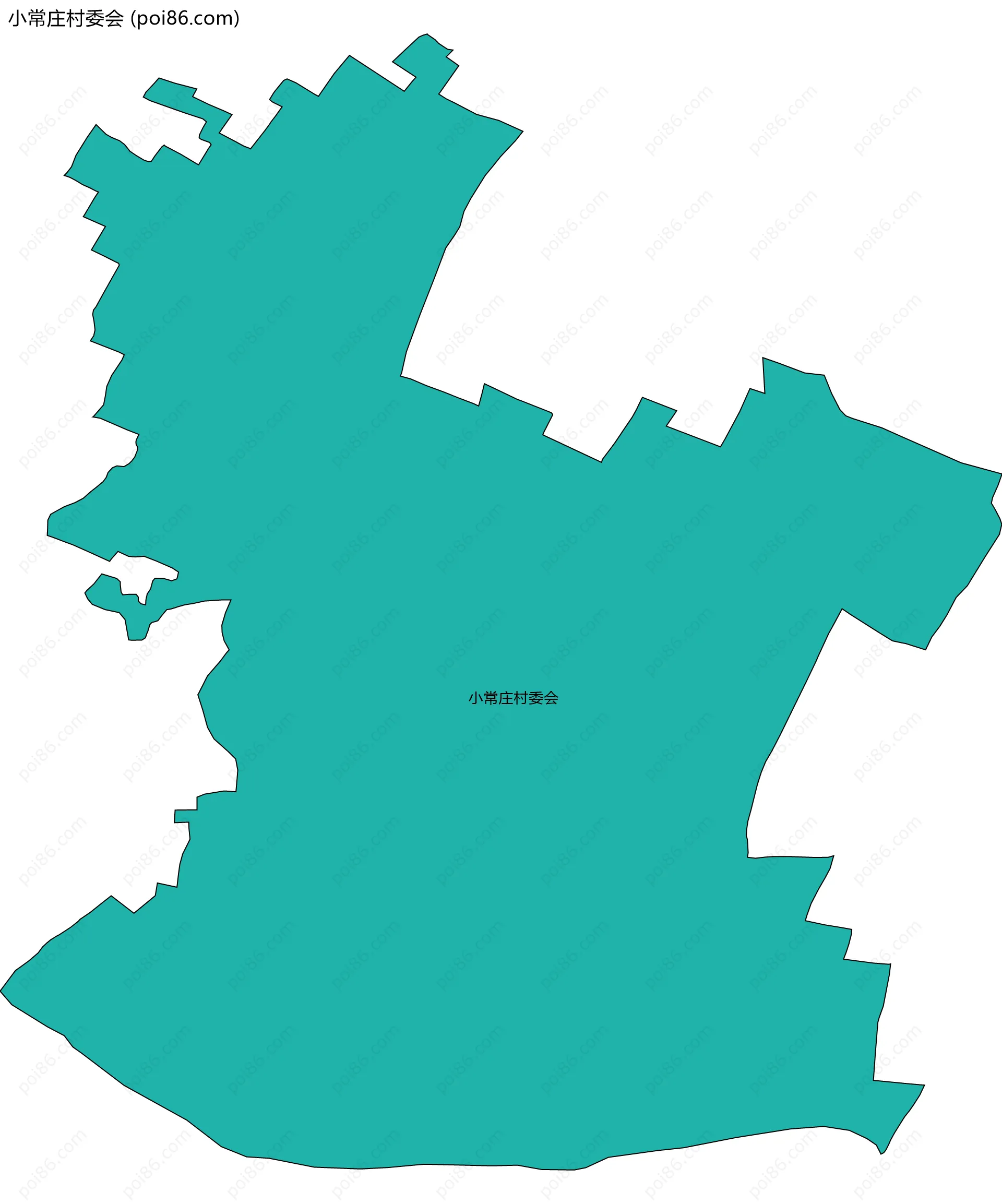 小常庄村委会边界地图